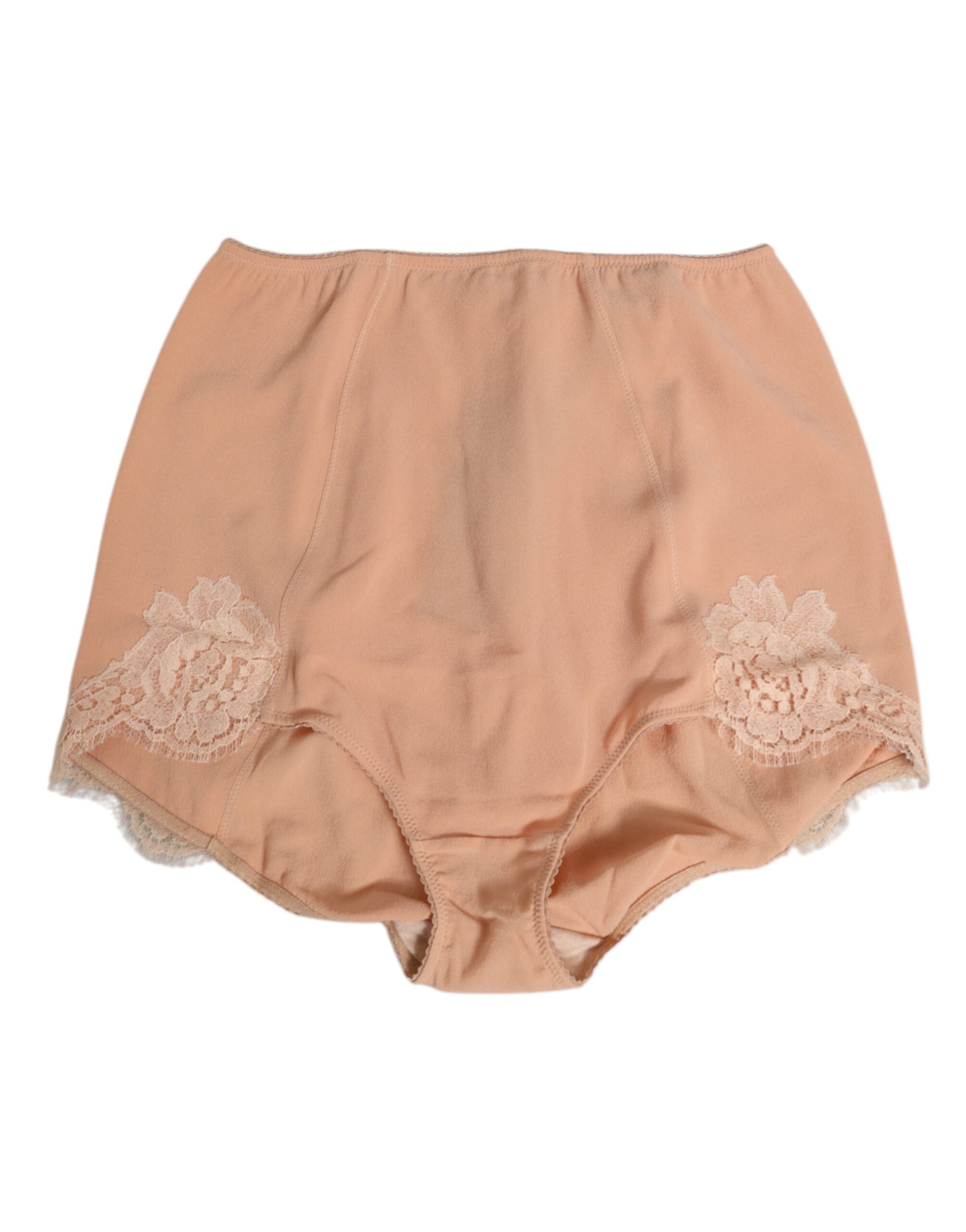 Dolce & Gabbana Beige Silk Stretch High Waist Girdle Women's Underwear