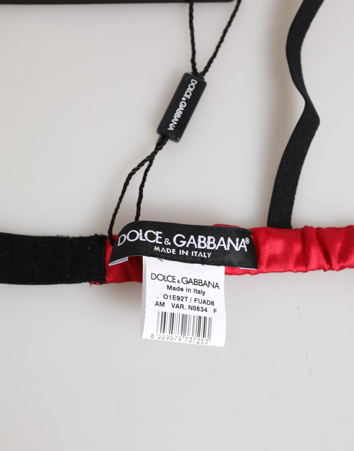 Dolce & Gabbana Red Silk Satin Triangle Soft Cup Br Women's Underwear