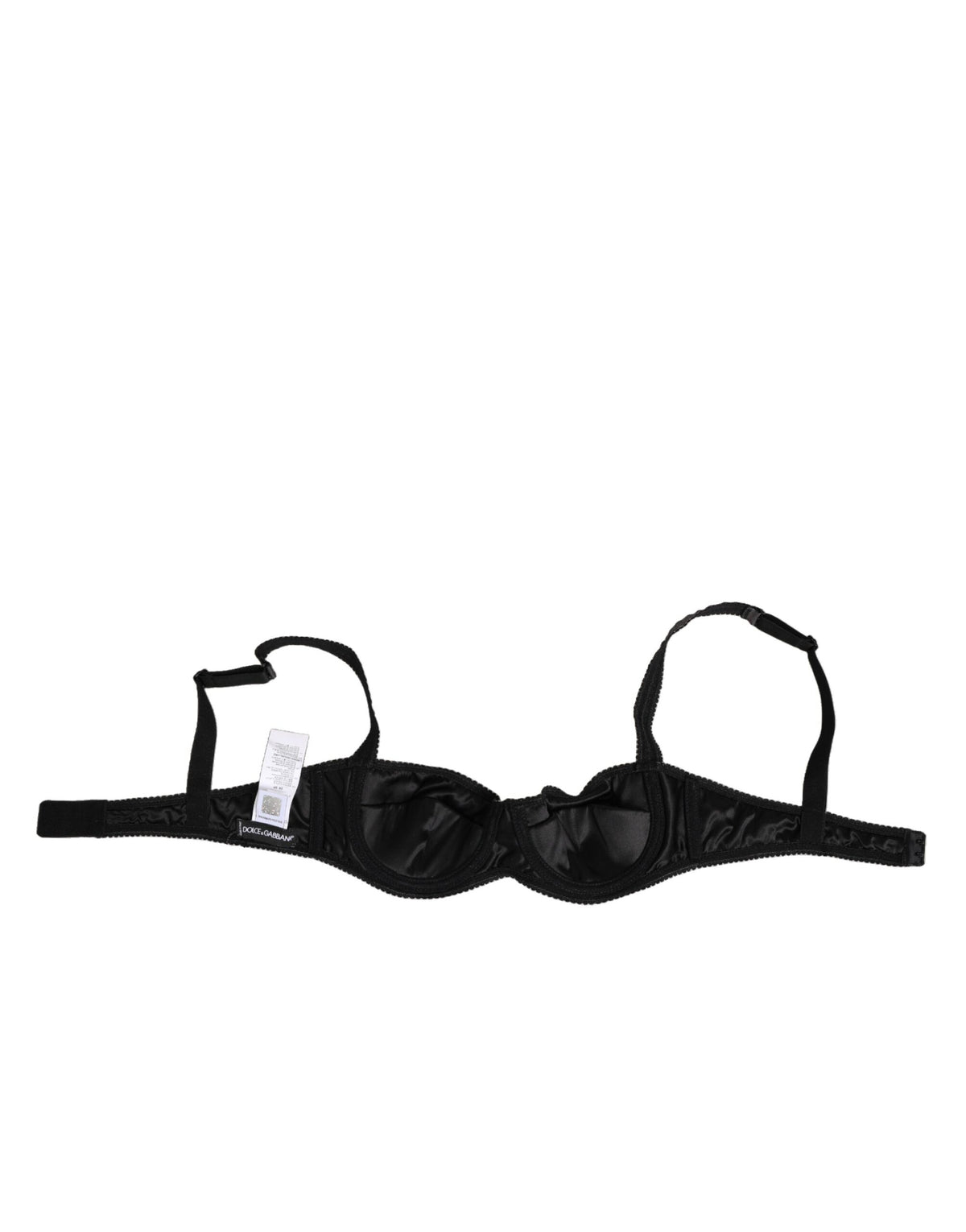 Dolce & Gabbana Black Acetate Stretch Balconette Bra Women's Underwear