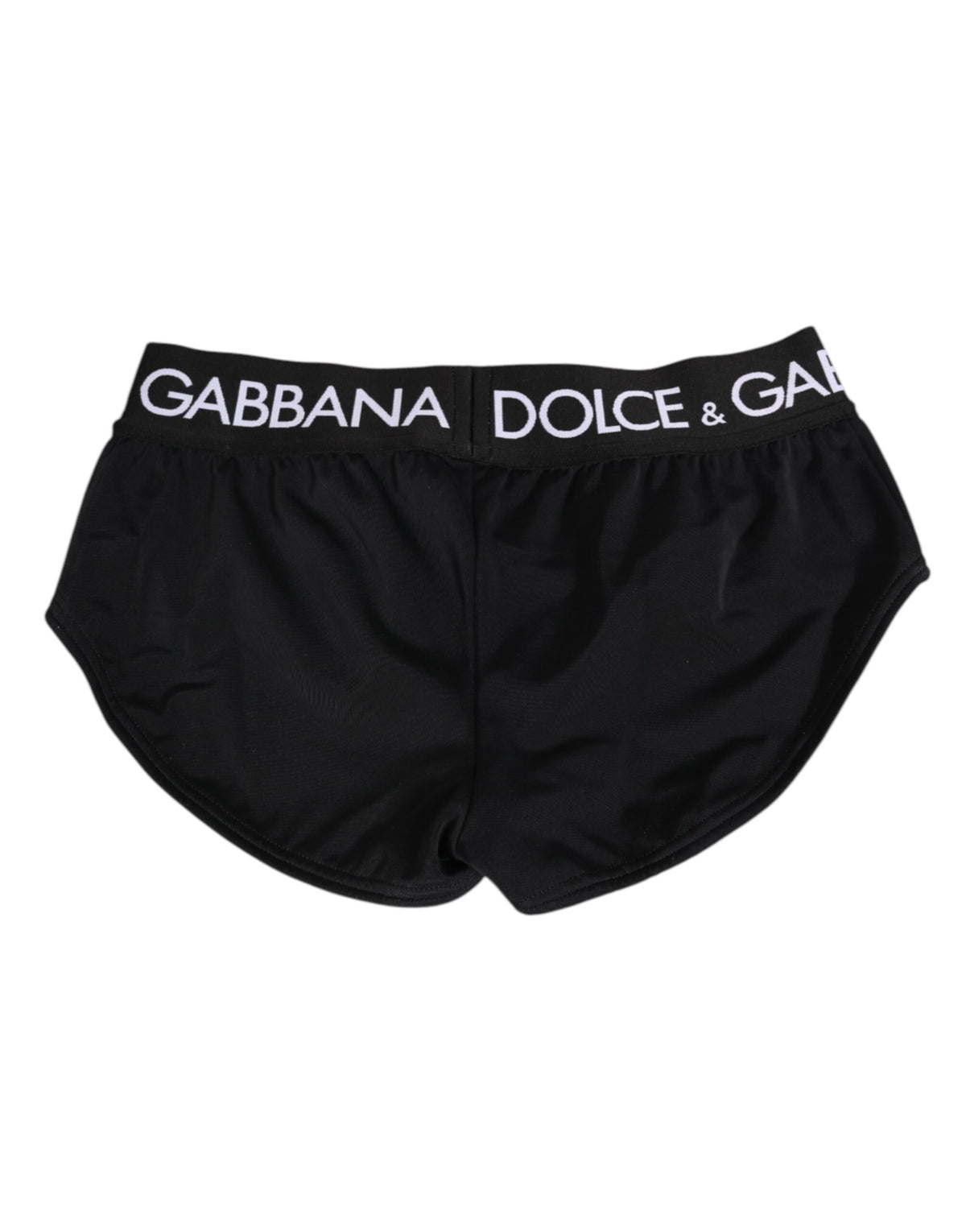 Dolce & Gabbana Black Nylon Logo Waistband Shorts Women's Underwear