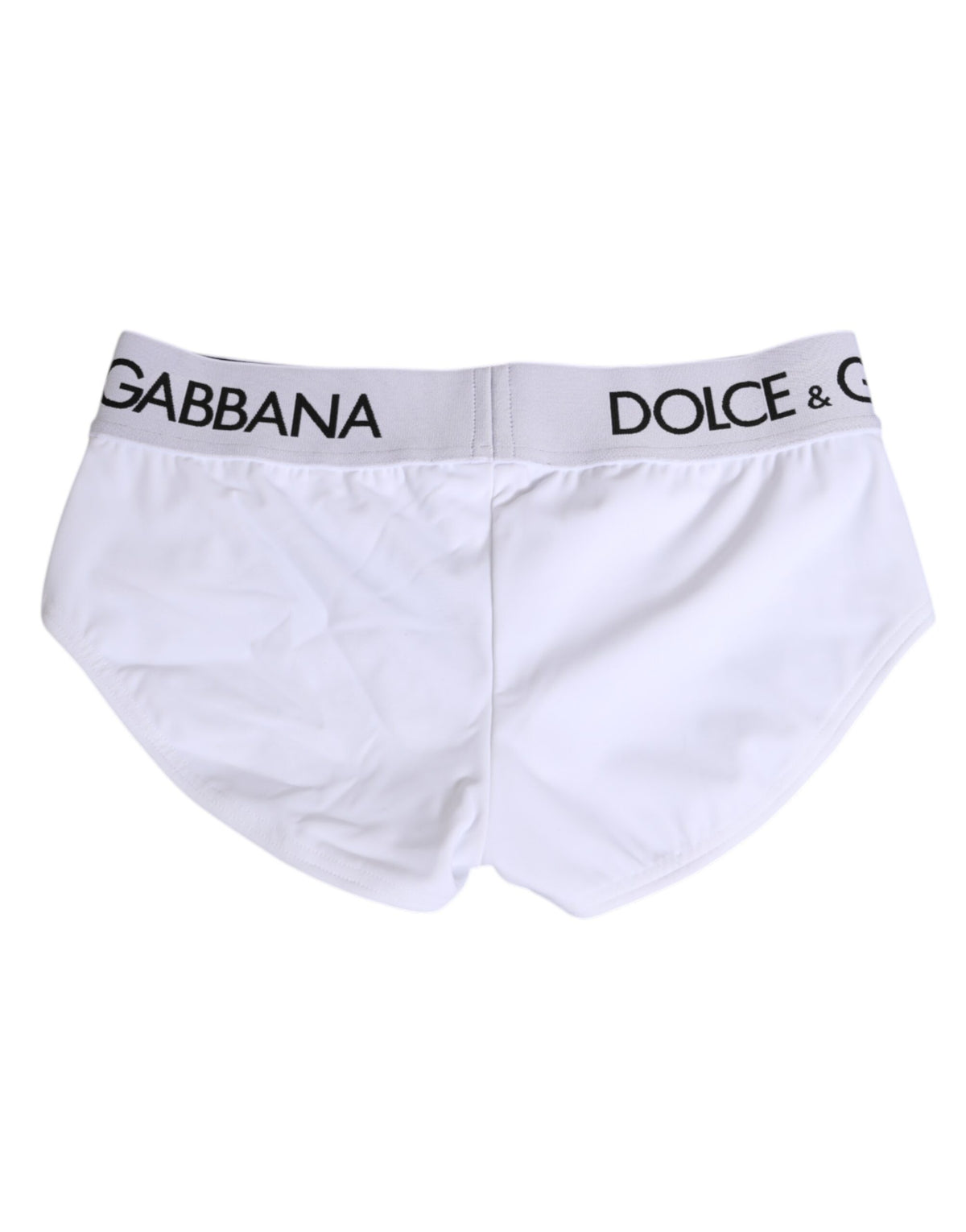 Dolce & Gabbana White Nylon Logo Waistband Shorts Women's Underwear