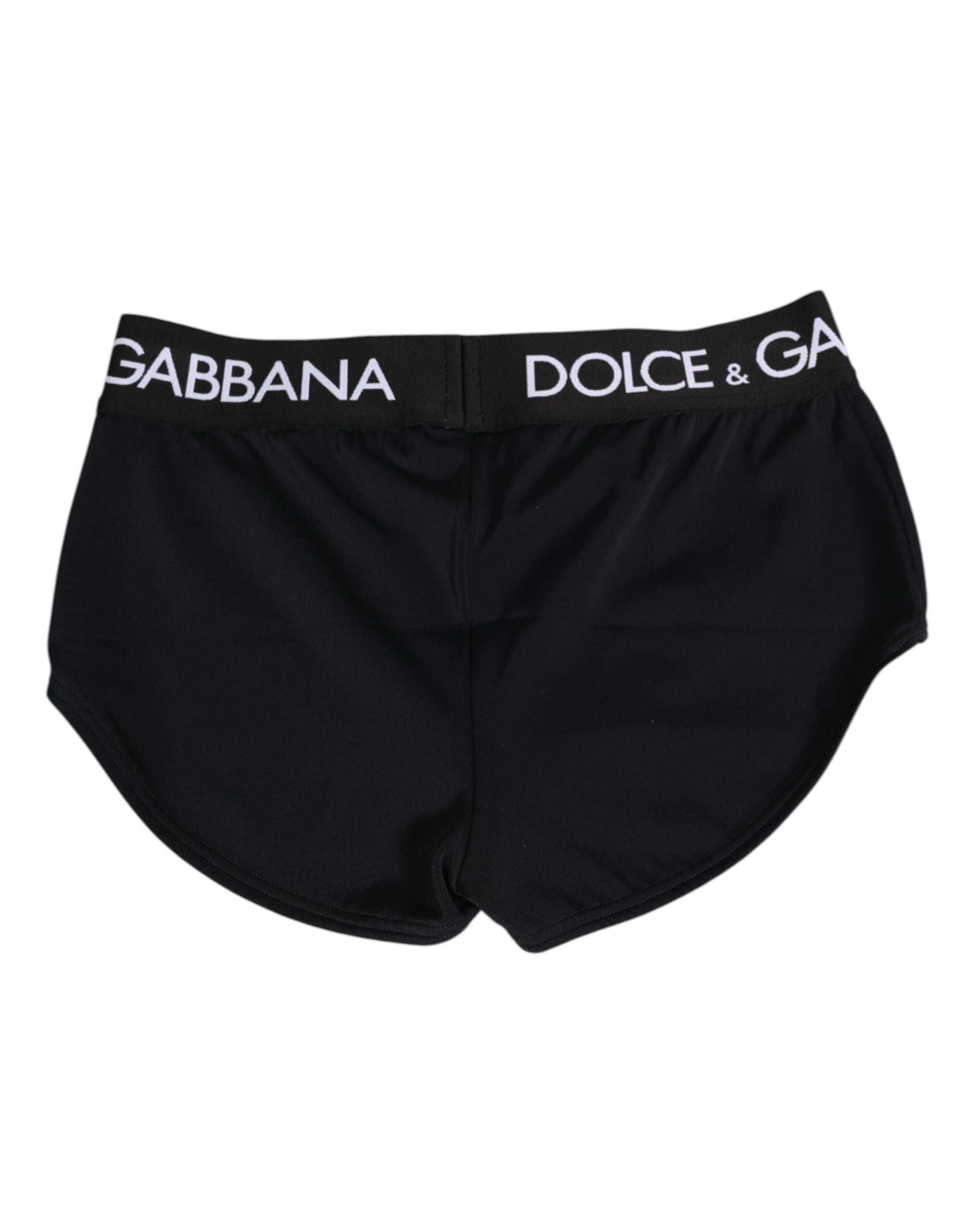 Dolce & Gabbana Black Nylon Logo Waistband Shorts Women's Underwear
