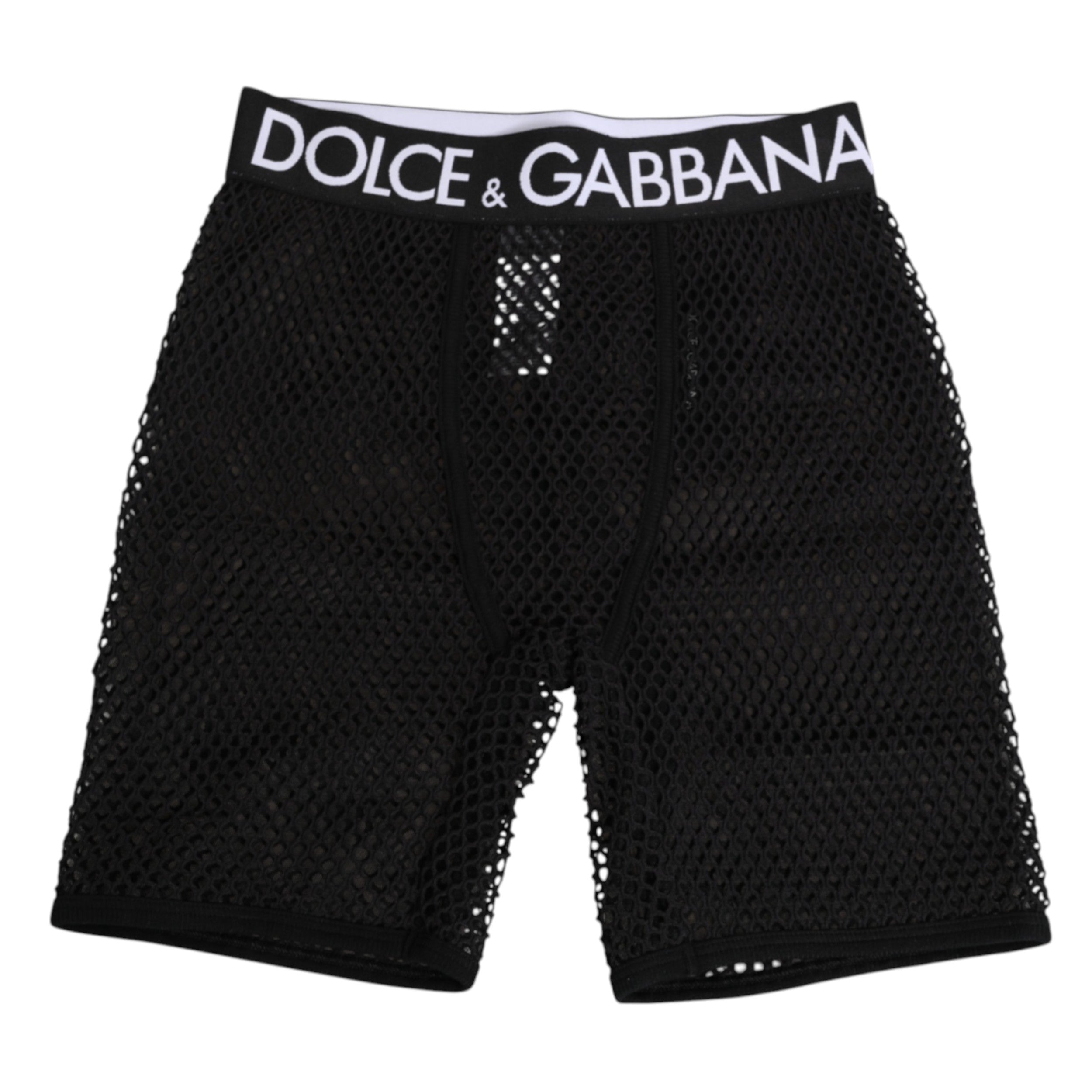 Dolce & Gabbana Black Cotton Logo Shorts Midi Trouser Women's Underwear