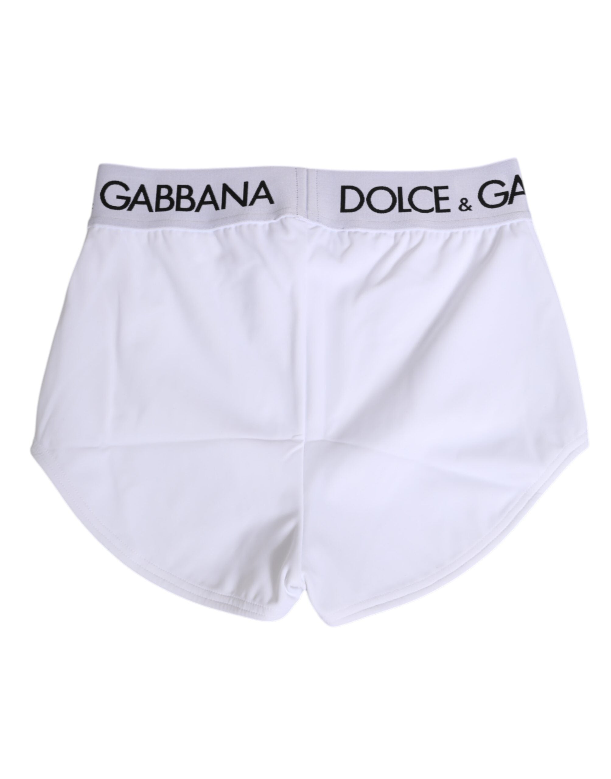 Dolce & Gabbana White Nylon Logo Waistband Shorts Women's Underwear
