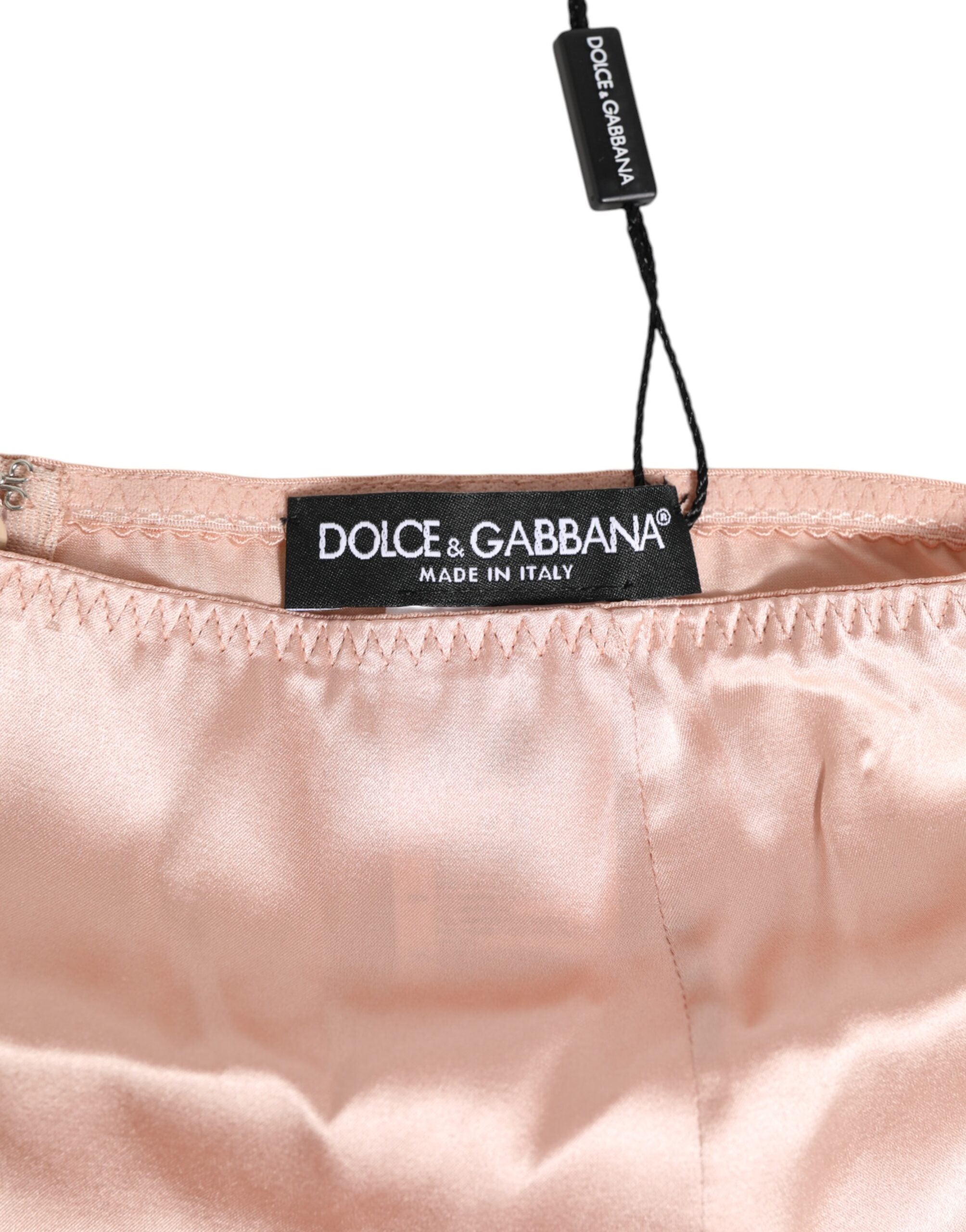 Dolce & Gabbana Pink Acetate High Waist Shorts Panty Women's Underwear