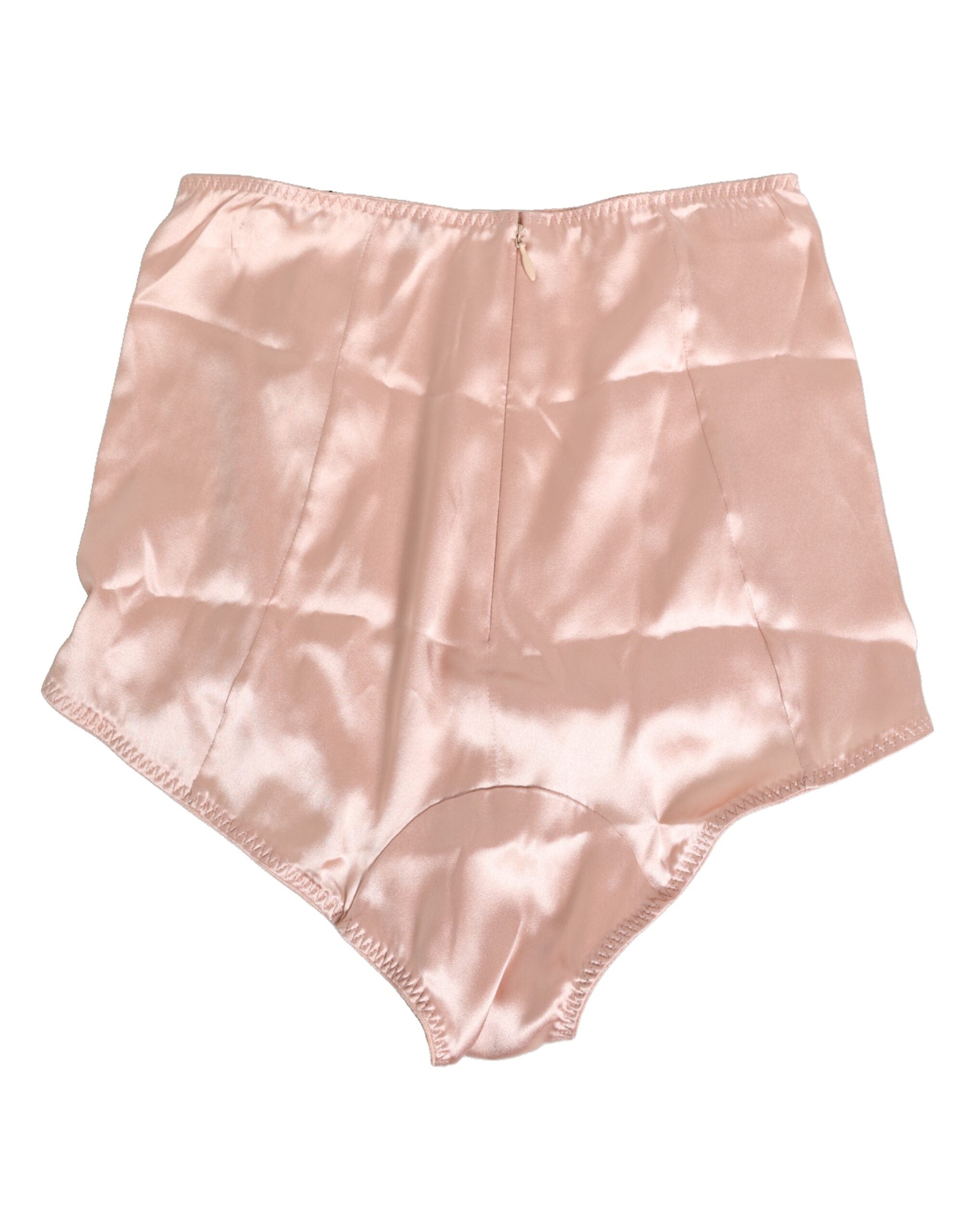 Dolce & Gabbana Pink Acetate High Waist Shorts Panty Women's Underwear