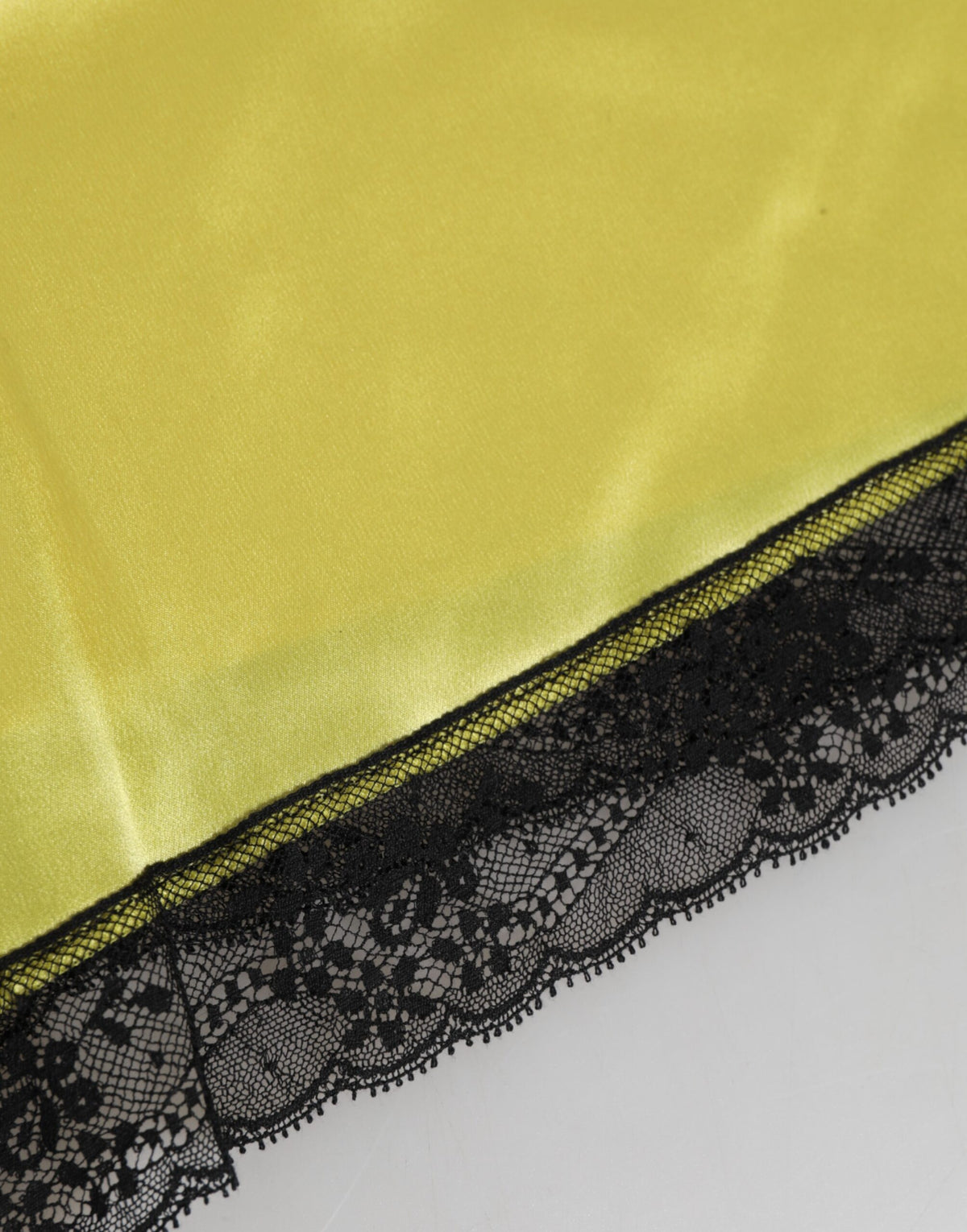Dolce & Gabbana Yellow Satin Silk Mid Waist Underwear Women's Shorts