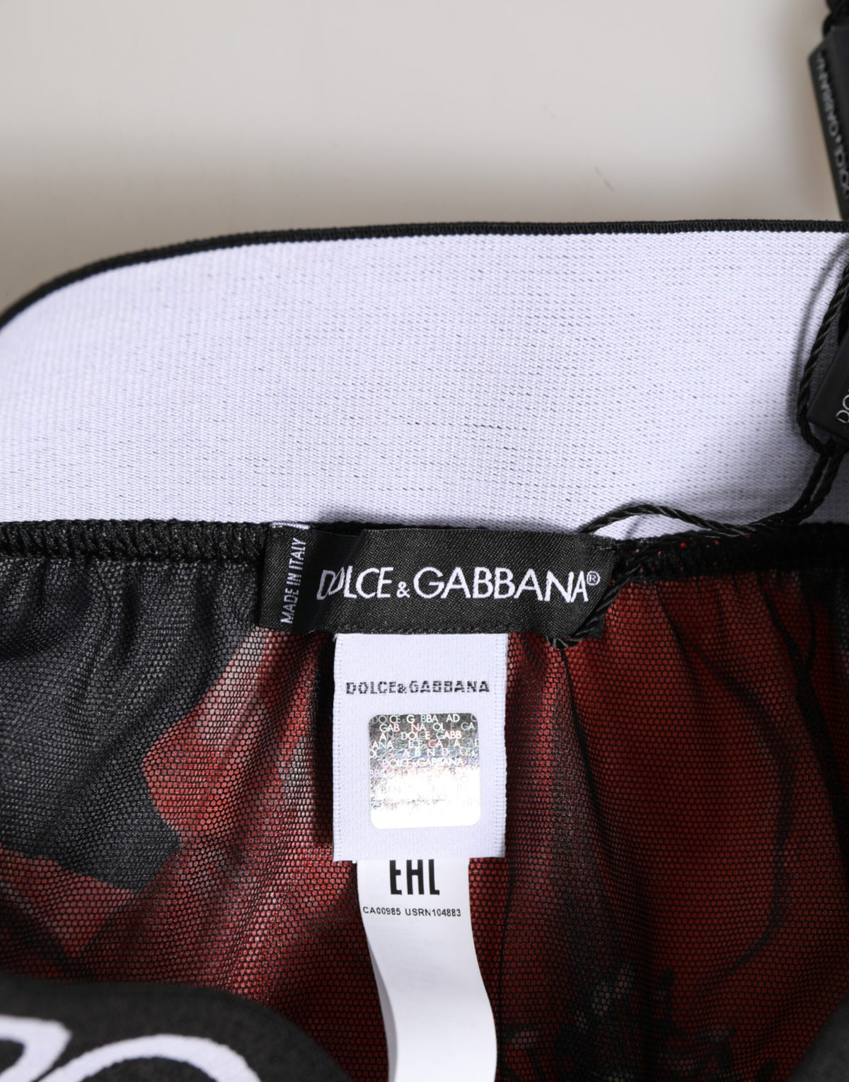 Dolce & Gabbana Black Floral Silk High Waist Panty Women's Underwear