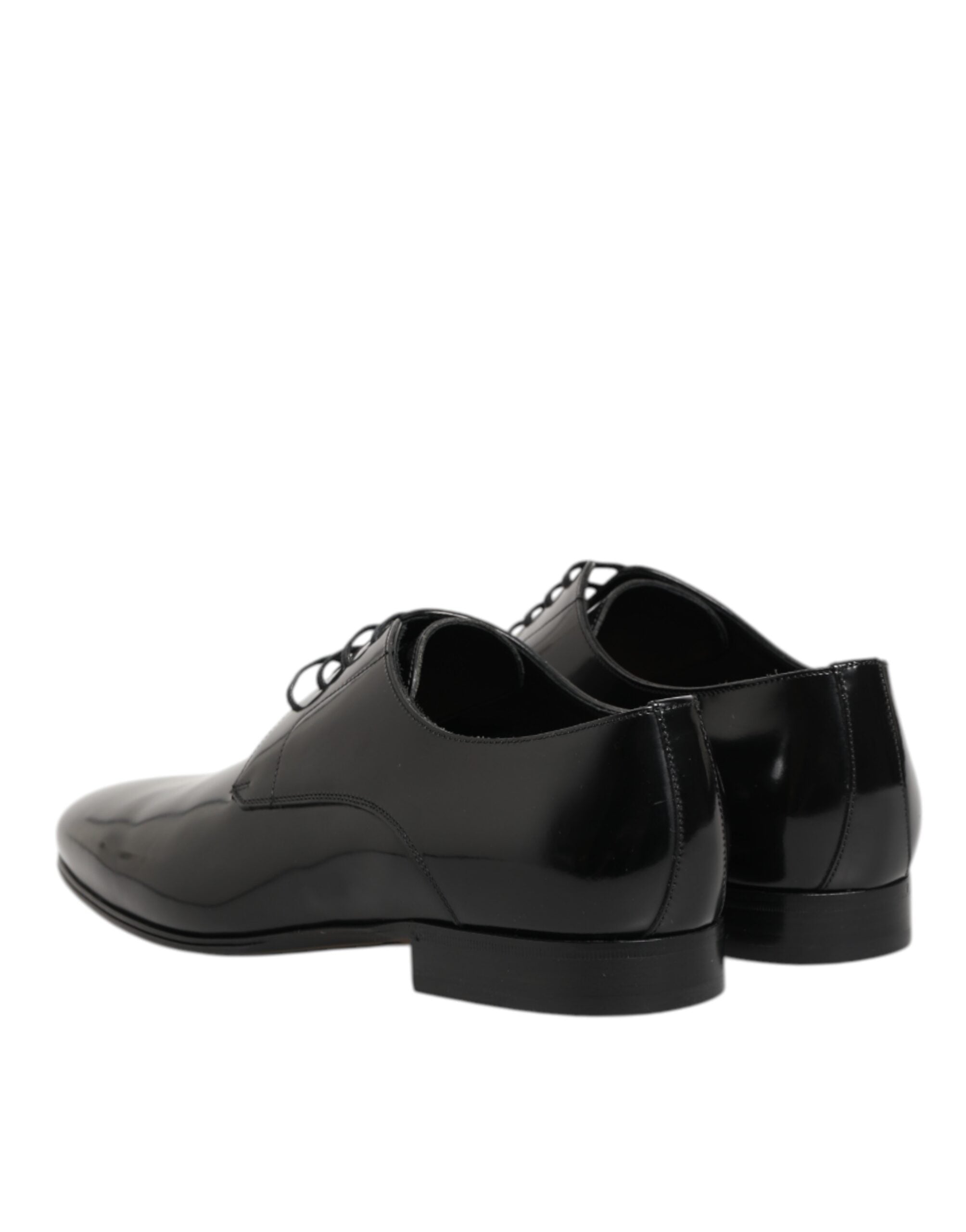 Dolce & Gabbana Black Calfskin Leather Derby Men Dress Men's Shoes