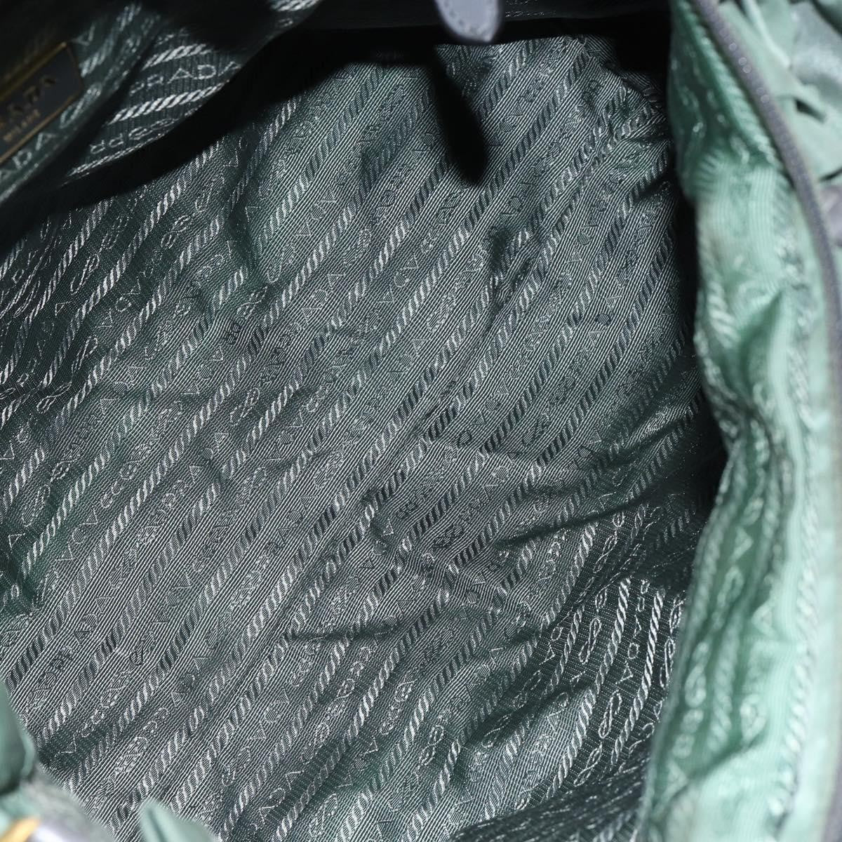 Prada Convertible Bow Tessuto Green Nylon Tote Bag Bag (Pre-Owned)