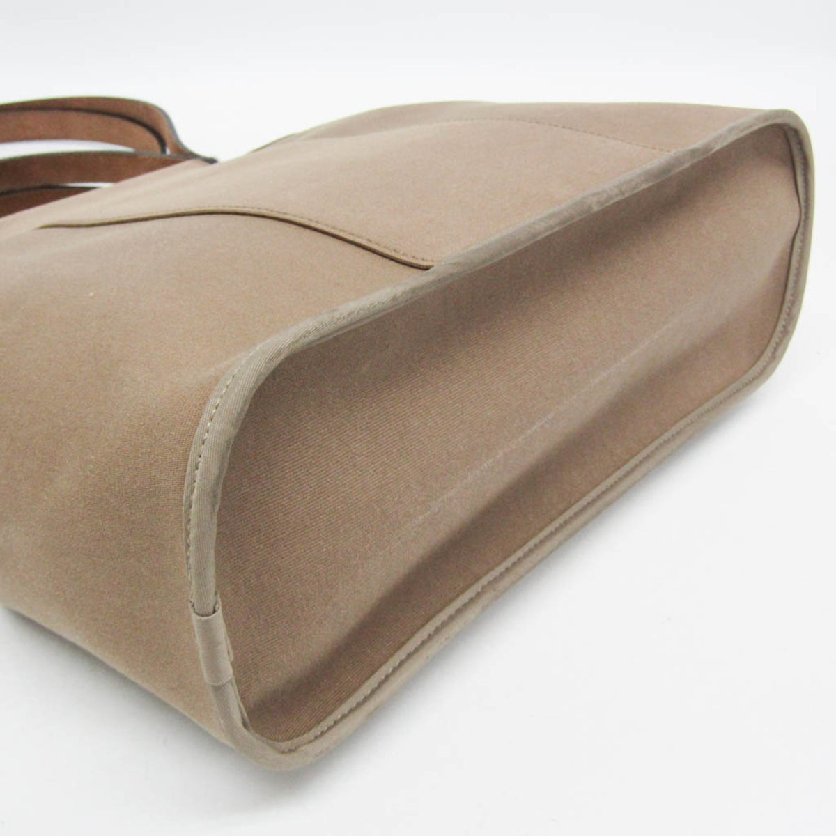 Hermes Cabag Toile And Leather Brown Canvas Handbag (Pre-Owned)