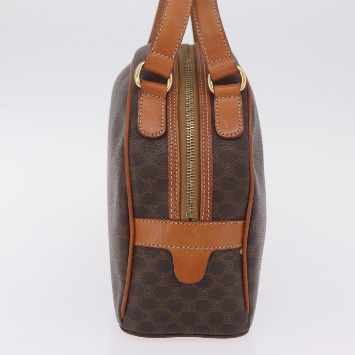 Celine Vintage Handbag Toile Céline Brown Canvas Handbag (Pre-Owned)