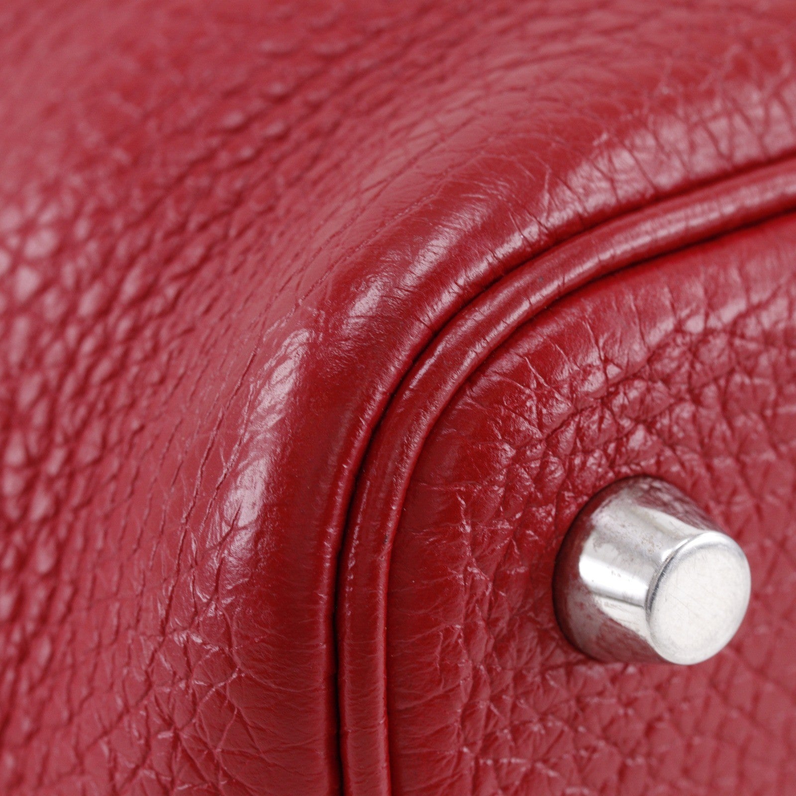 Hermes Picotin Clémence Red Leather Handbag (Pre-Owned)