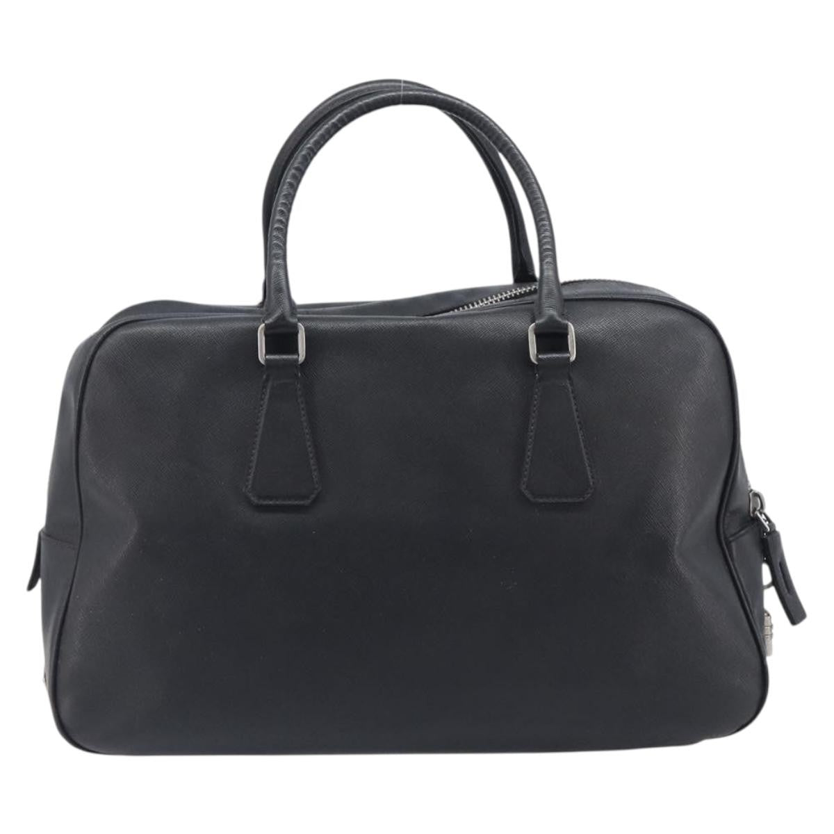 Prada Vintage Leather Black Leather Handbag (Pre-Owned)