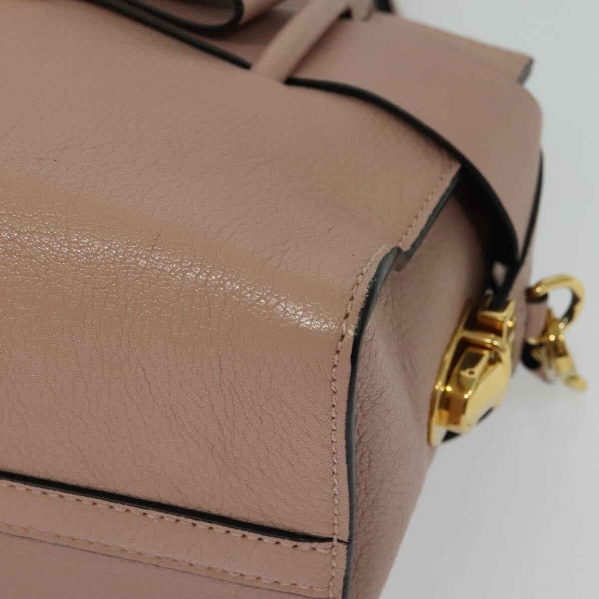 Miu Miu Madras Fiocco Bow Leather Pink Leather Bag (Pre-Owned)