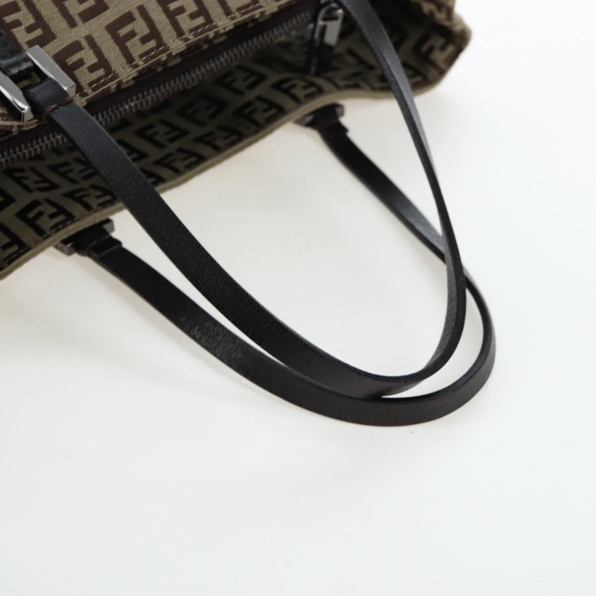 Fendi Vintage Shopping Tote Zucchino Canvas Beige Canvas Shoulder Bag Bag (Pre-Owned)
