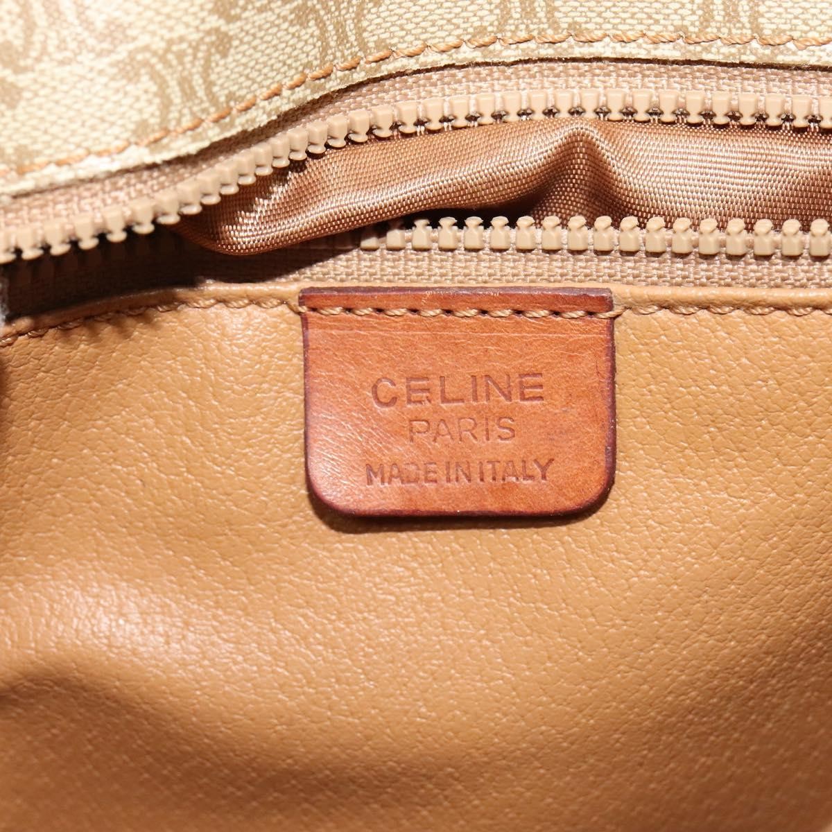 Celine Vintage Macadam Canvas And Leather Beige Canvas Shoulder Bag Bag (Pre-Owned)