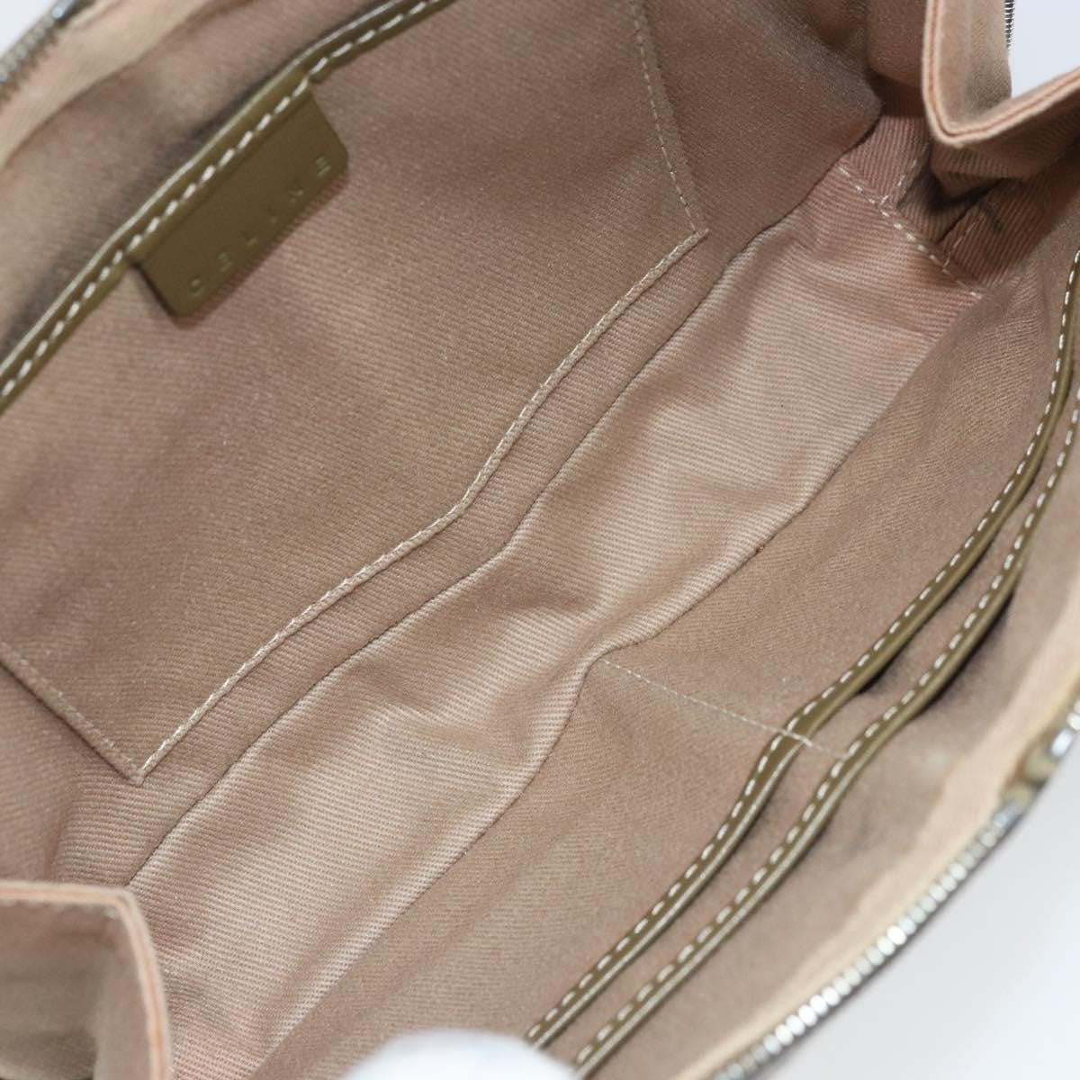 Celine C Macadam Shoulder Canvas Khaki Canvas Shoulder Bag Bag (Pre-Owned)
