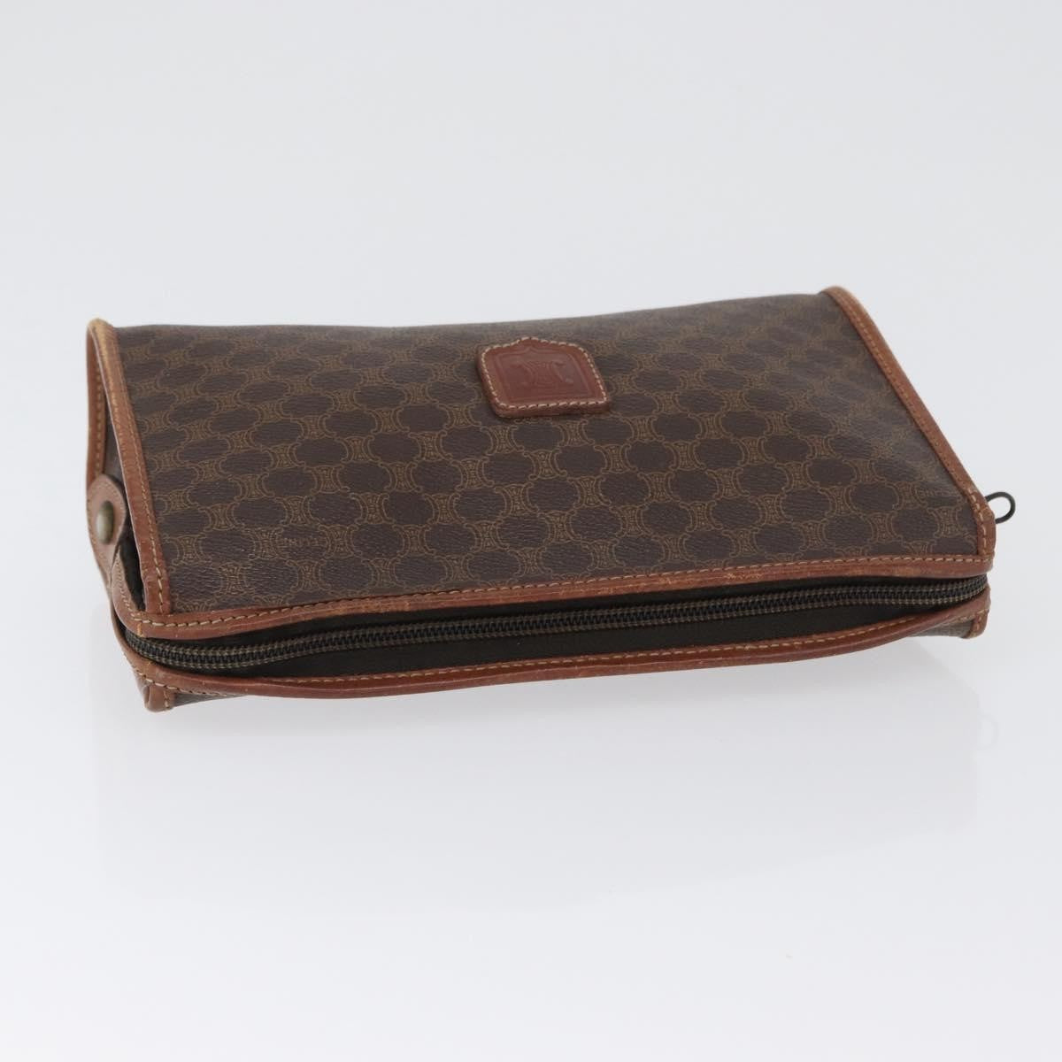 Celine Macadam Pochette Canvas And Leather Brown Canvas Clutche & Pouche Bag (Pre-Owned)