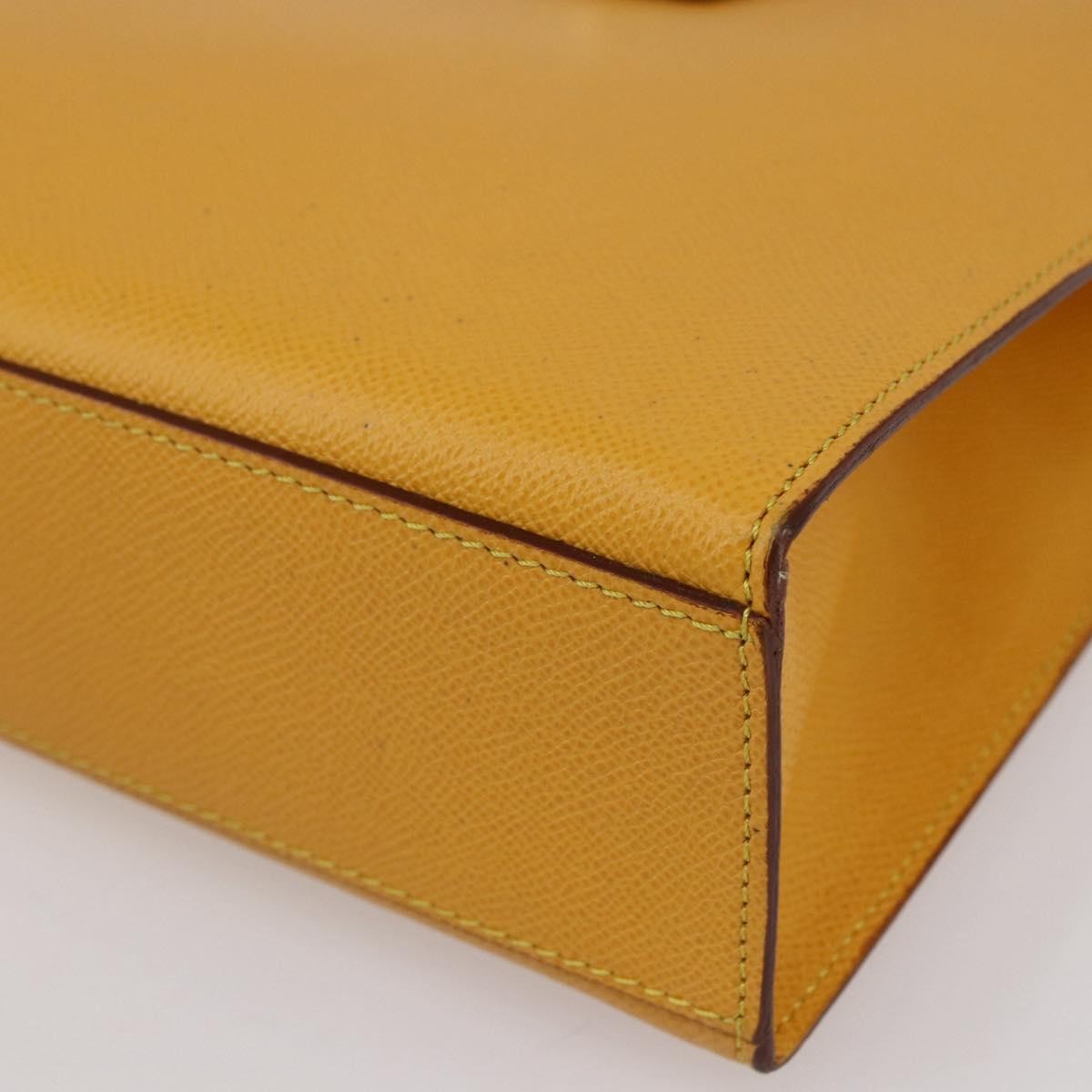 Celine Vintage Leather Yellow Leather Shoulder Bag Bag (Pre-Owned)