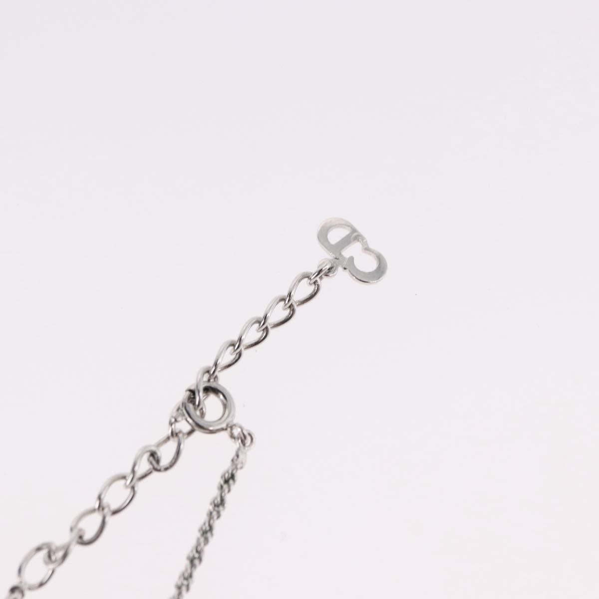 Christian Dior Vintage Circle Pendant Metal Silver Metal Necklace Jewelry (Pre-Owned)