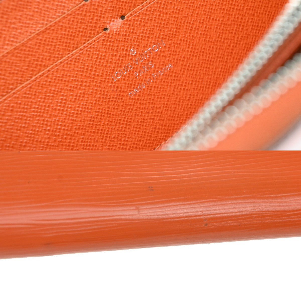 Louis Vuitton Zippy Organizer Epi Leather Orange Leather Wallets Accessory (Pre-Owned)