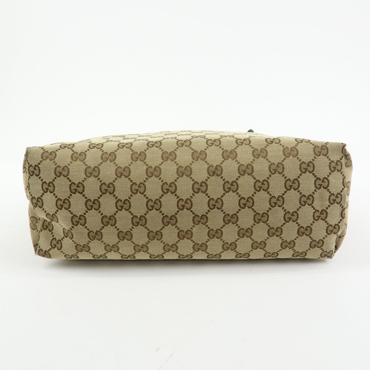 Gucci Web Strap Messenger Gg Canvas Beige Canvas Handbag (Pre-Owned)