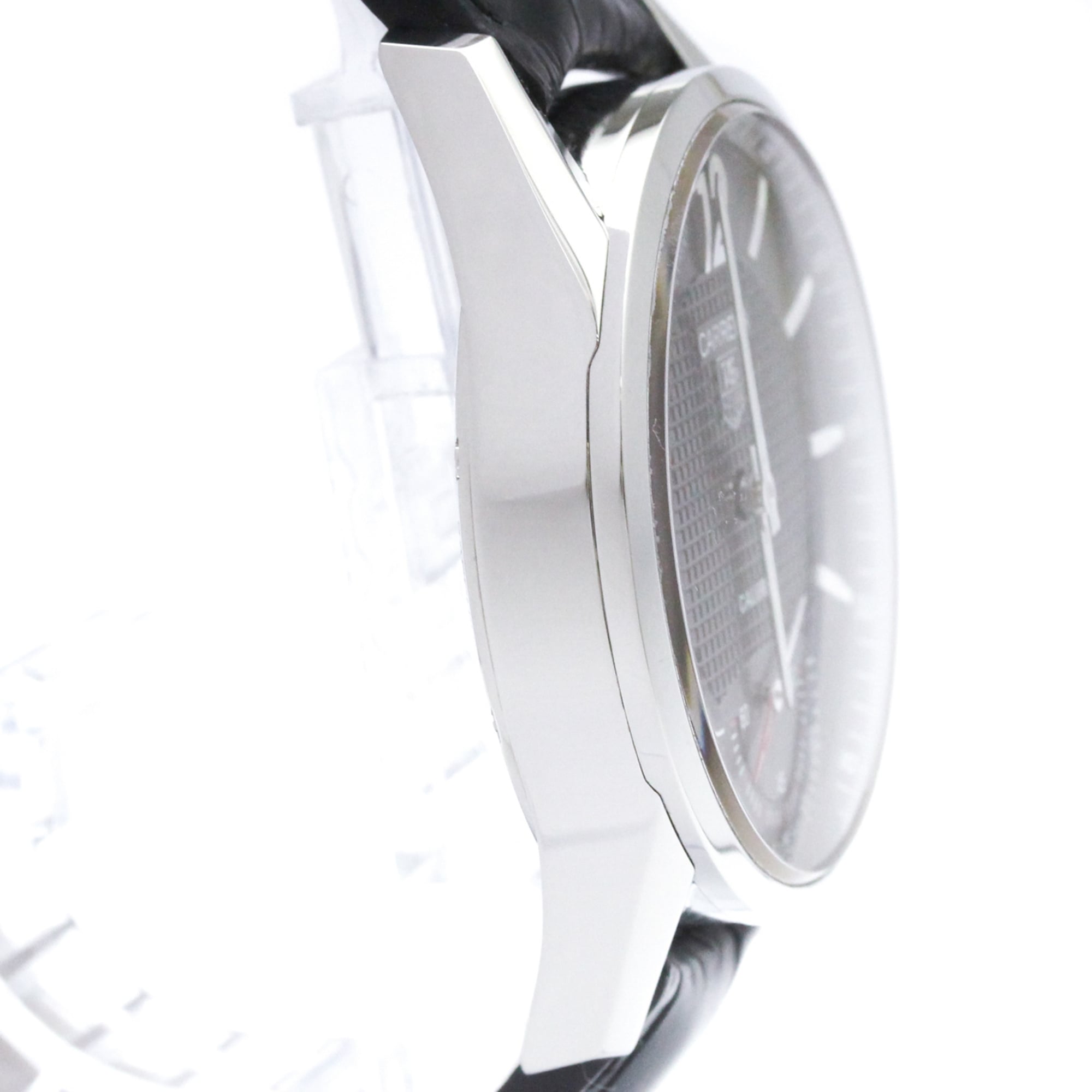 Tag Heuer Carrera Calibre 01 Manual Stainless Steel And Alligator Watch (Pre-Owned)
