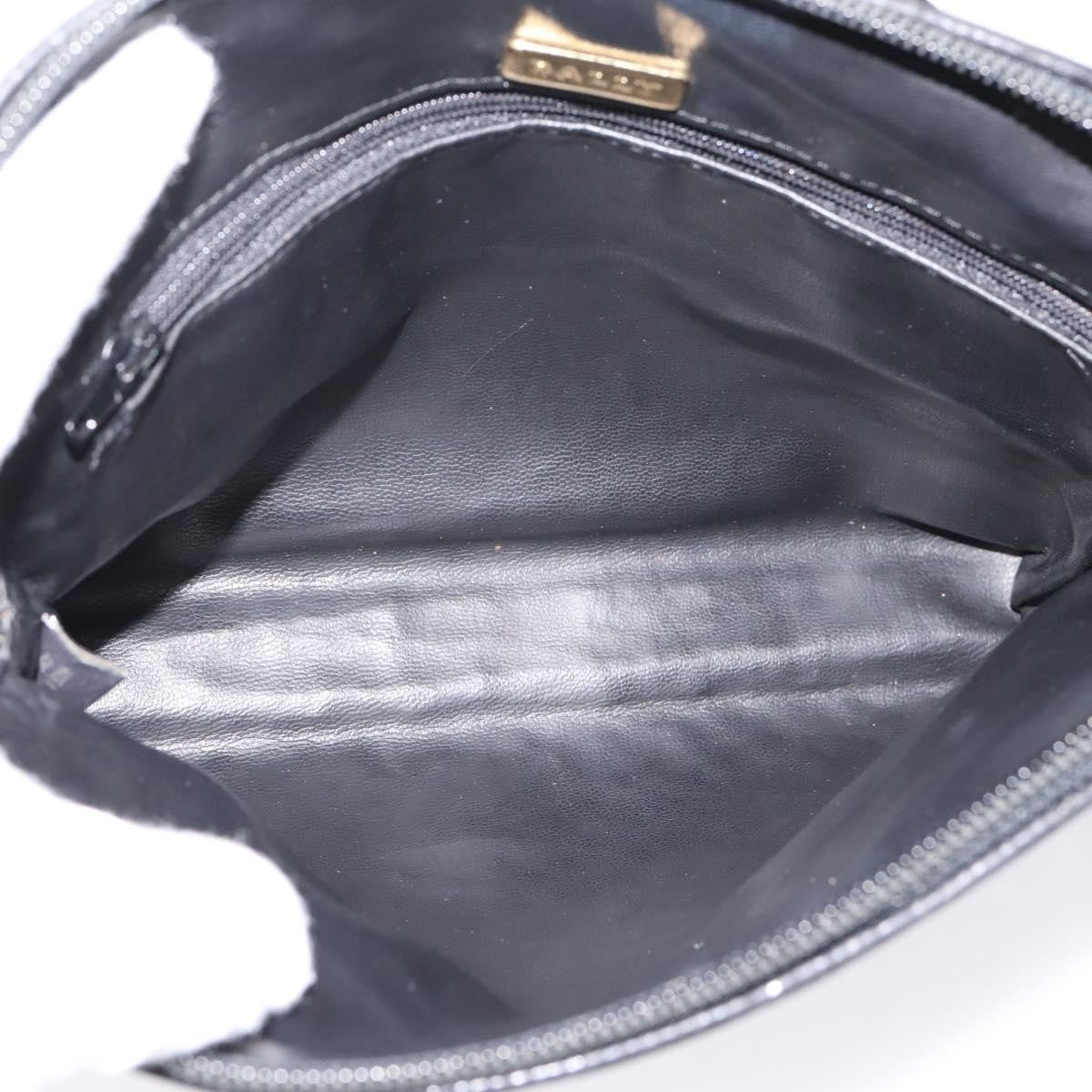 Bally Vintage Chain Quilted Leather Black Leather Shoulder Bag Bag (Pre-Owned)