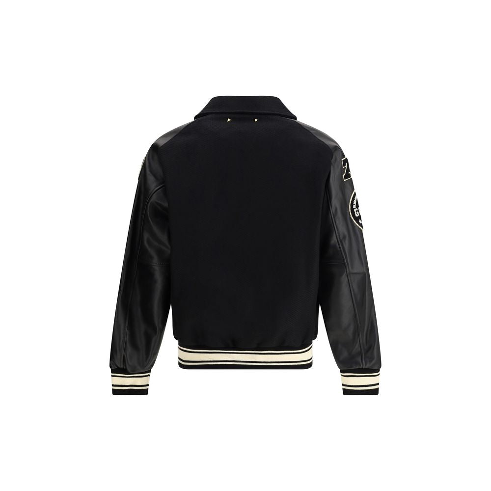 Golden Goose Black Wool Oves Aries Men's Bomber