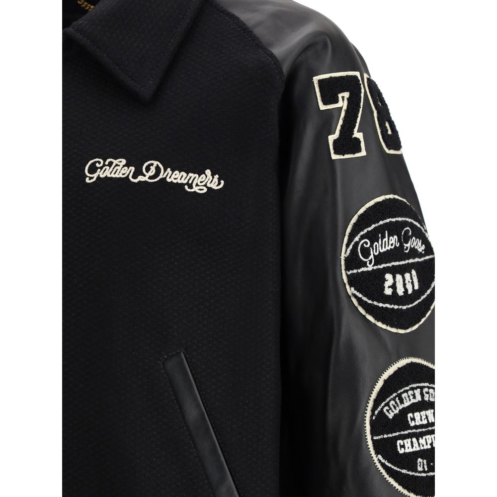 Golden Goose Black Wool Oves Aries Men's Bomber