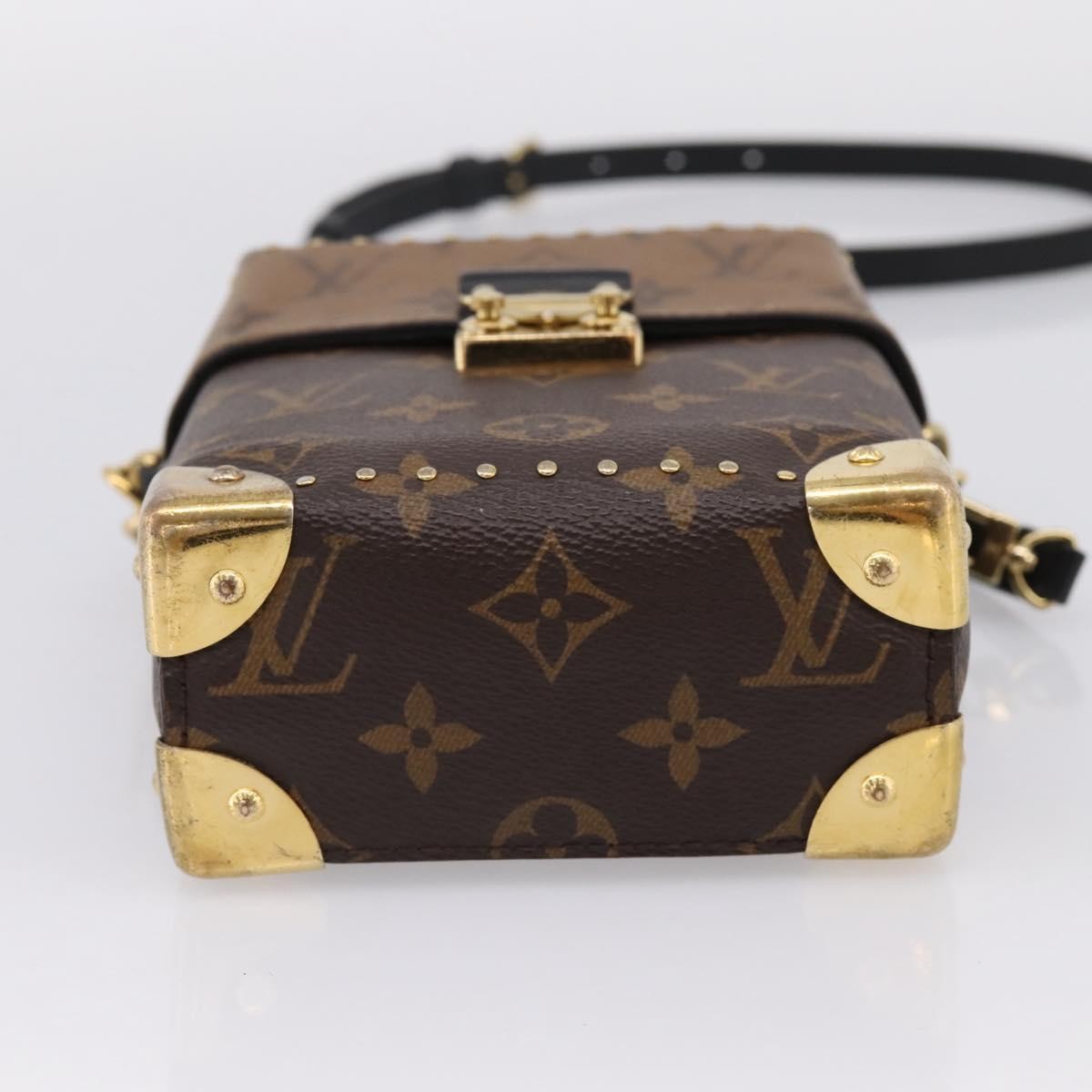 Louis Vuitton Camera Box Nm Studded Reverse Monogram Canvas Brown Canvas Handbag (Pre-Owned)
