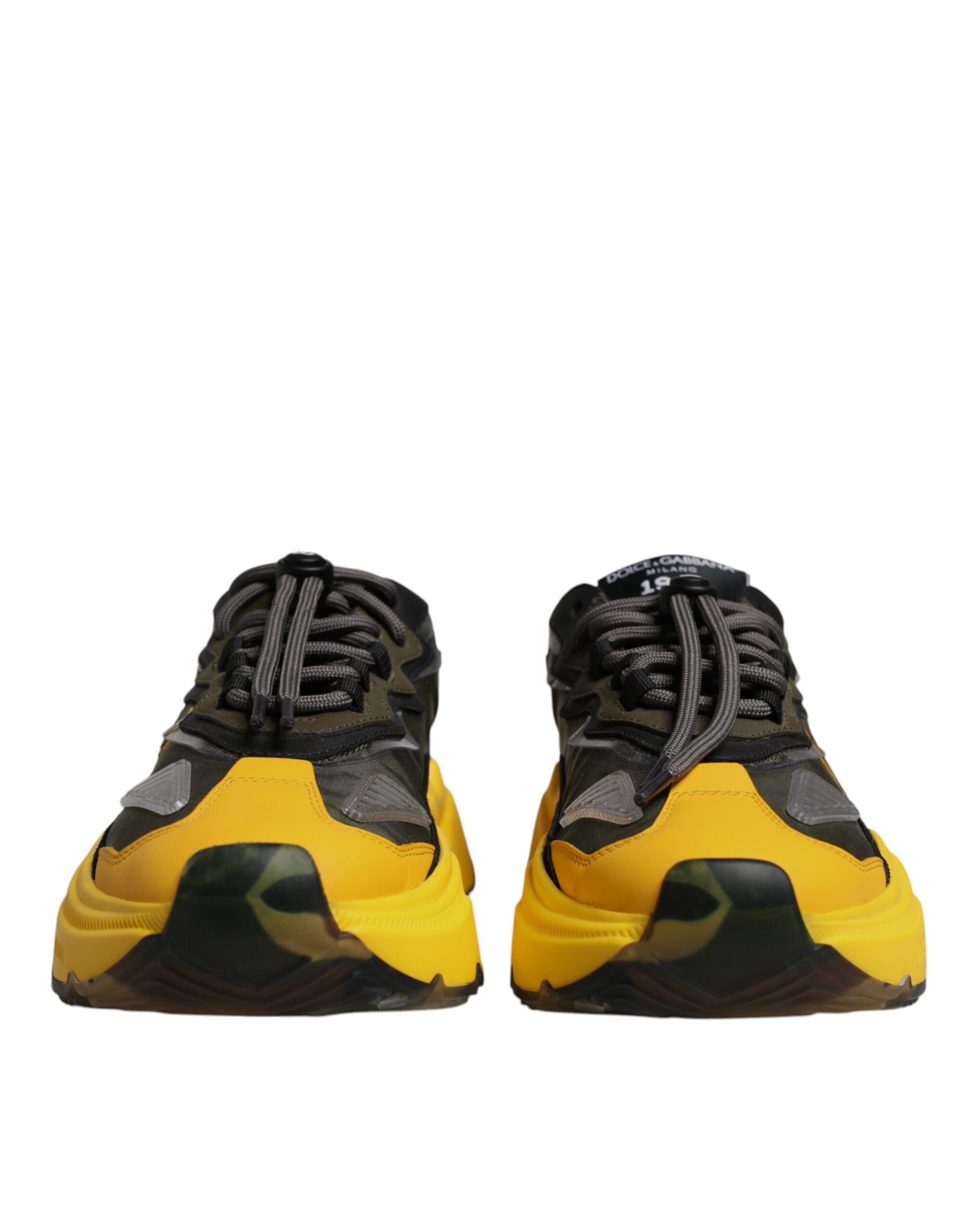Dolce & Gabbana Black Yellow Daymaster Low Top Sneakers Men's Shoes (Pre-Owned)