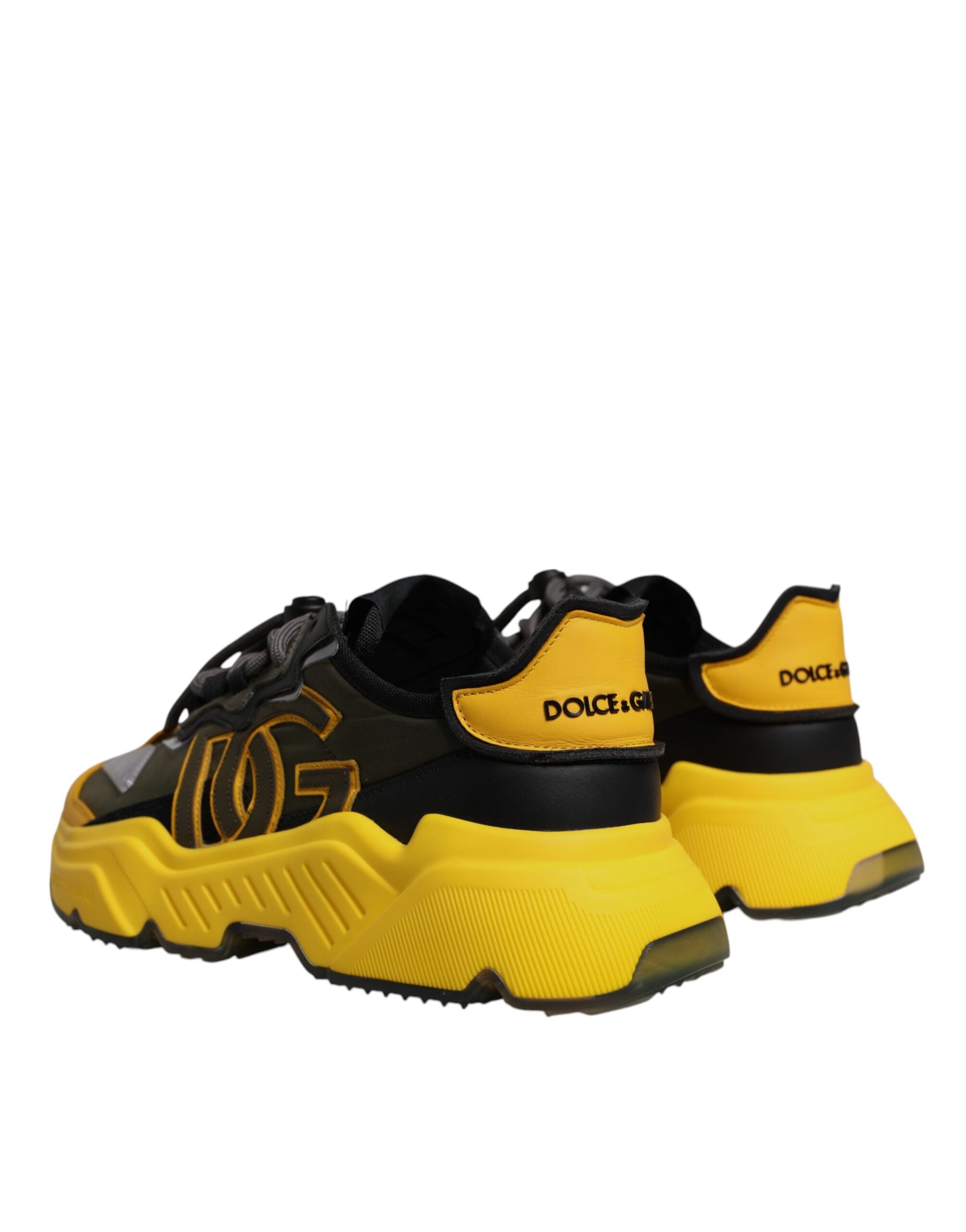 Dolce & Gabbana Black Yellow Daymaster Low Top Sneakers Men's Shoes (Pre-Owned)