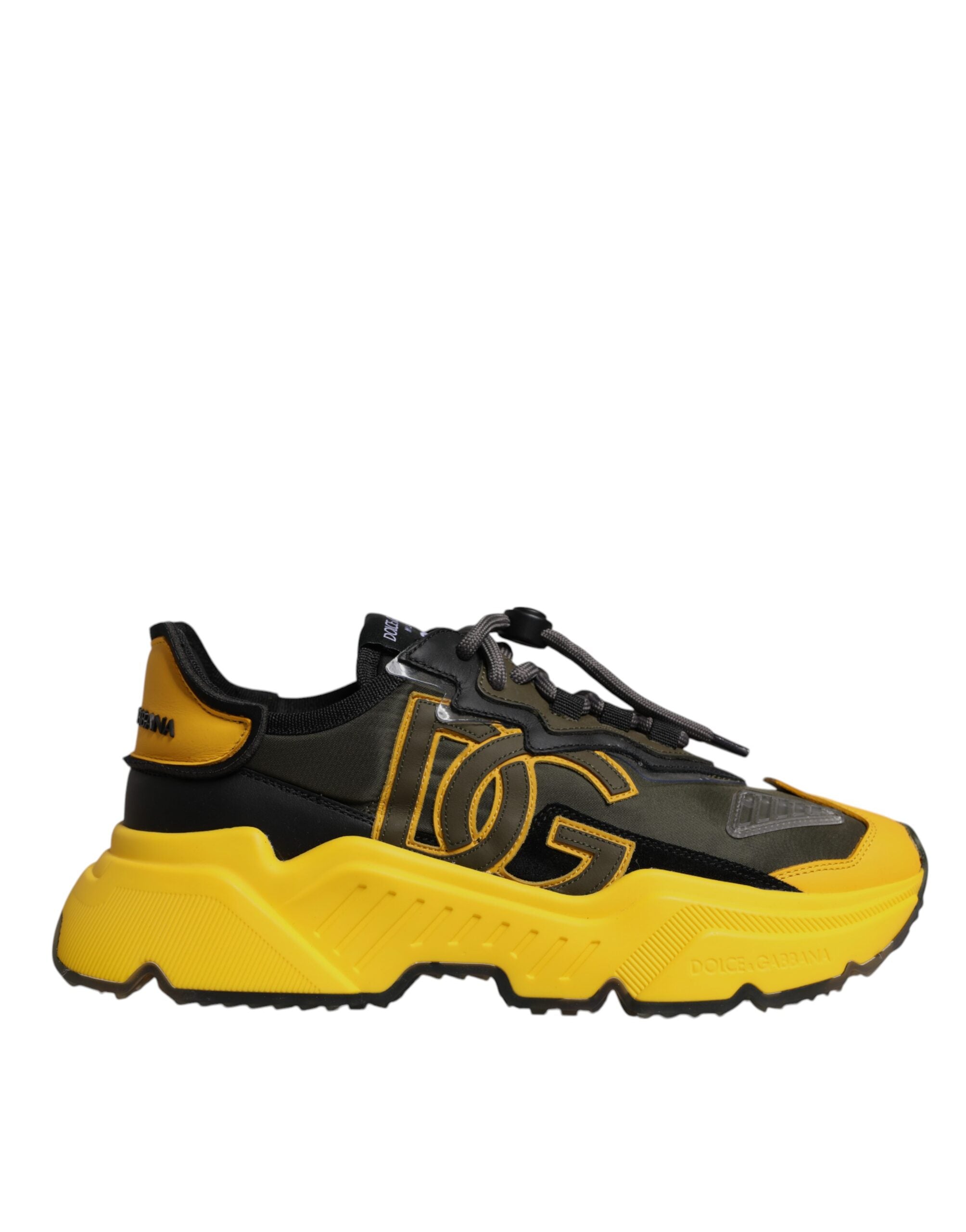 Dolce & Gabbana Black Yellow Daymaster Low Top Sneakers Men's Shoes (Pre-Owned)