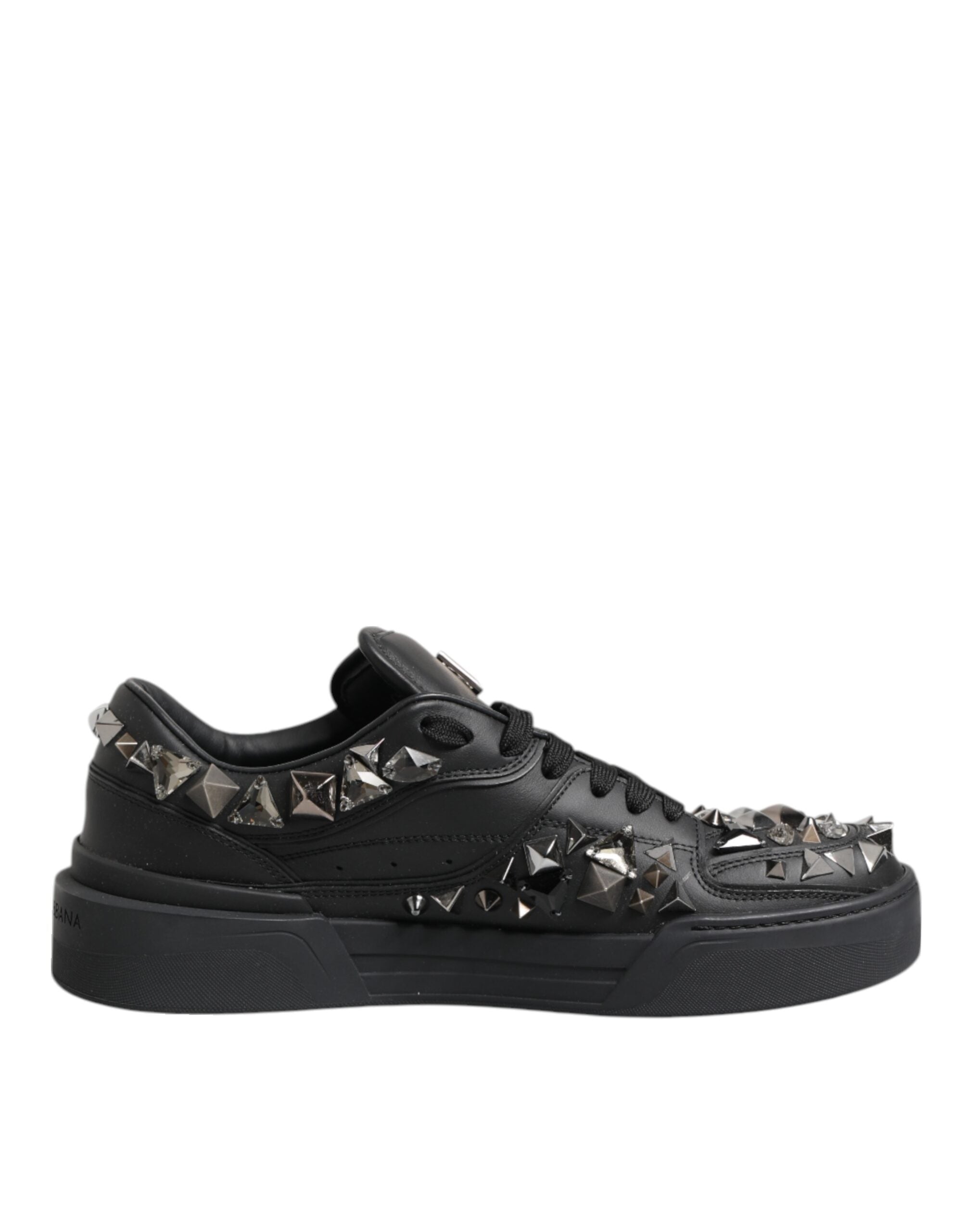 Dolce & Gabbana Black Portofino Studded Men Sneakers Men's Shoes (Pre-Owned)