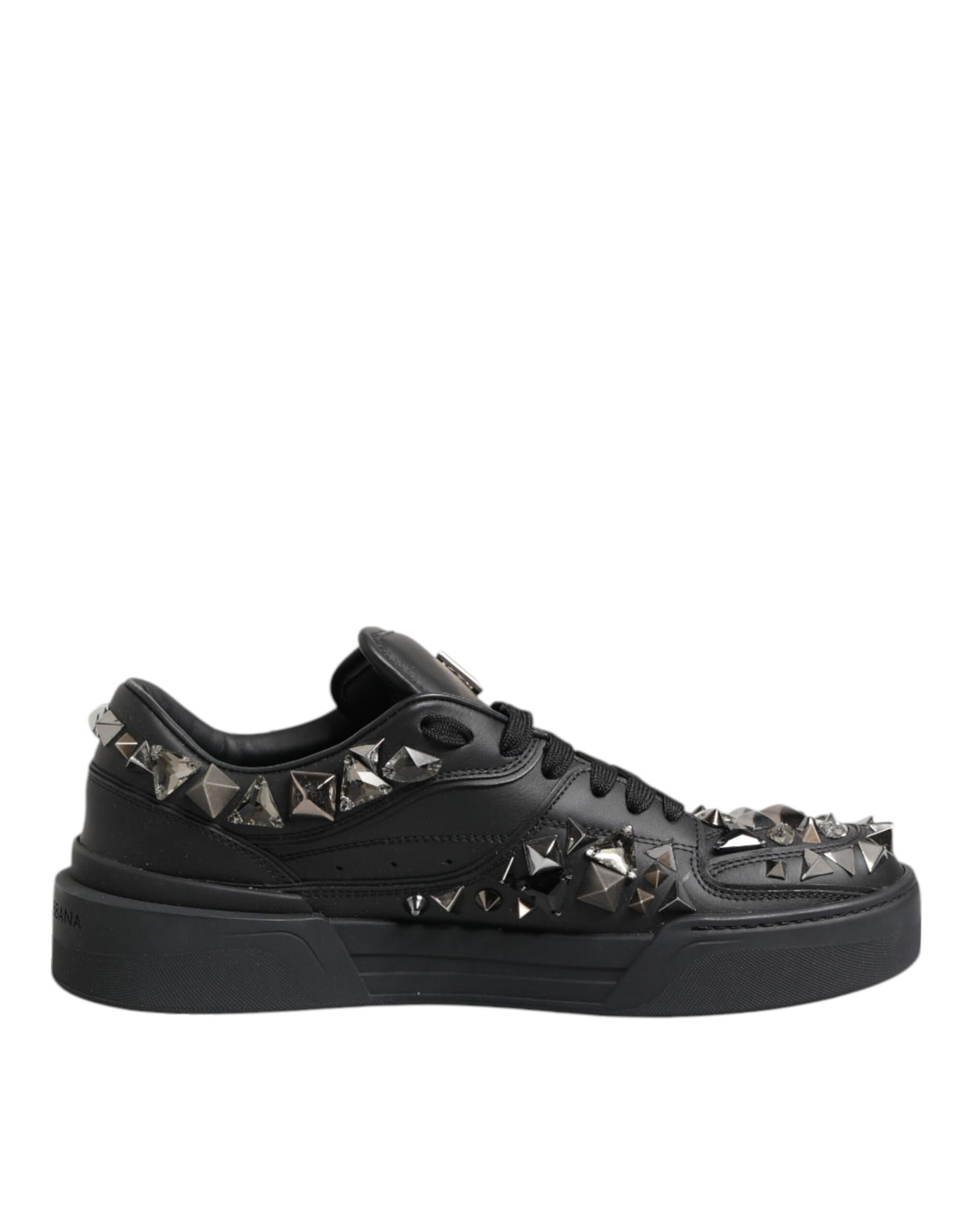 Dolce & Gabbana Black Portofino Studded Men Sneakers Men's Shoes (Pre-Owned)
