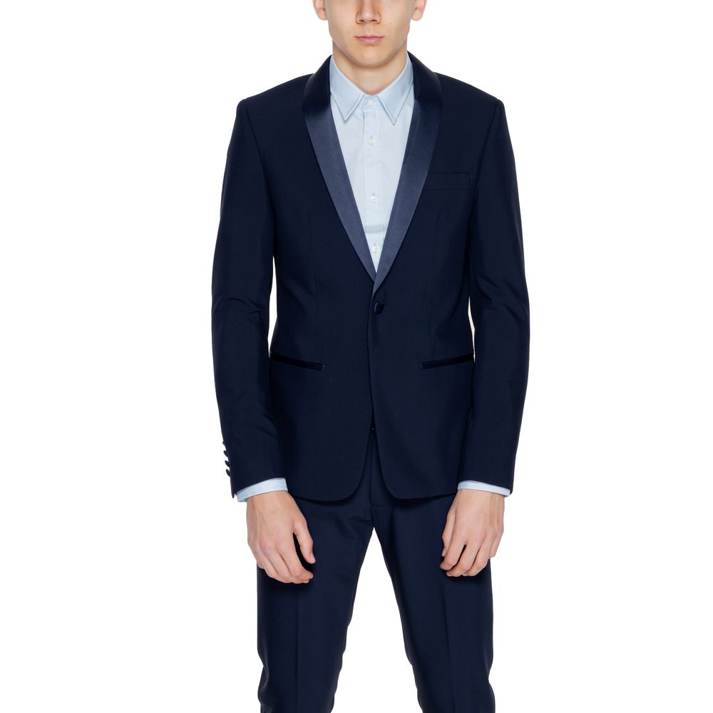 Antony Morato Blue Polyester Men's Blazer