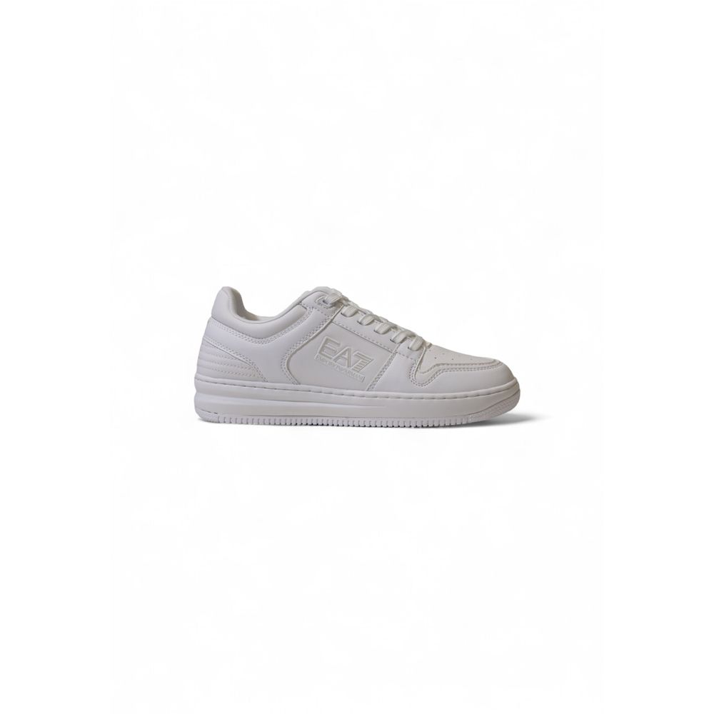 EA7 Emporio Armani White Polyester Athletic Men's Sneakers