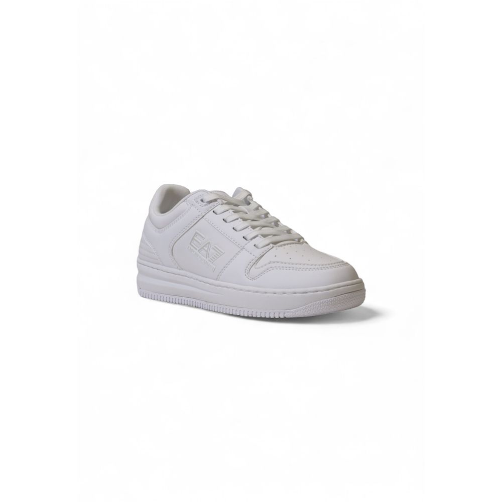 EA7 Emporio Armani White Polyester Athletic Men's Sneakers