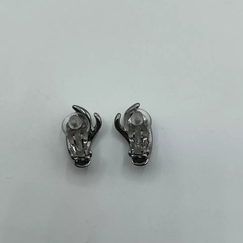 Swarovski Women's Silver Branch Earrings with Blue Crystals