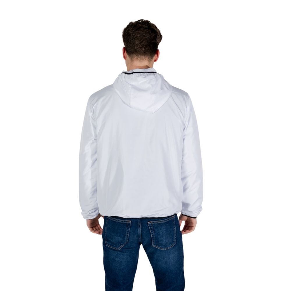EA7 Emporio Armani White Polyester Shell Men's Jacket