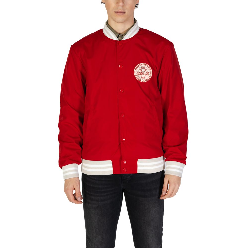 Replay Red Cotton Men's Bomber