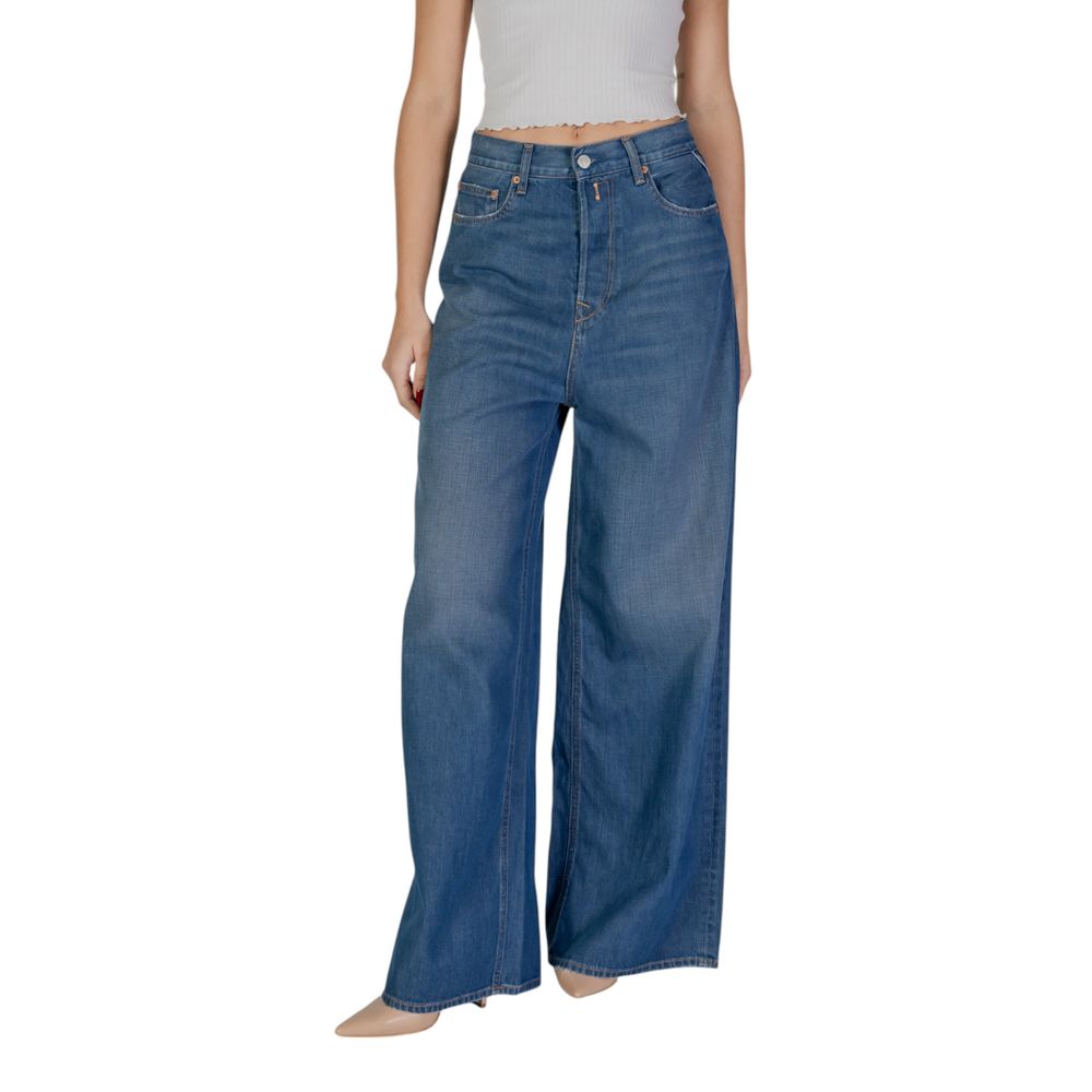 Replay Blue Cotton Bootcut Women's Jeans