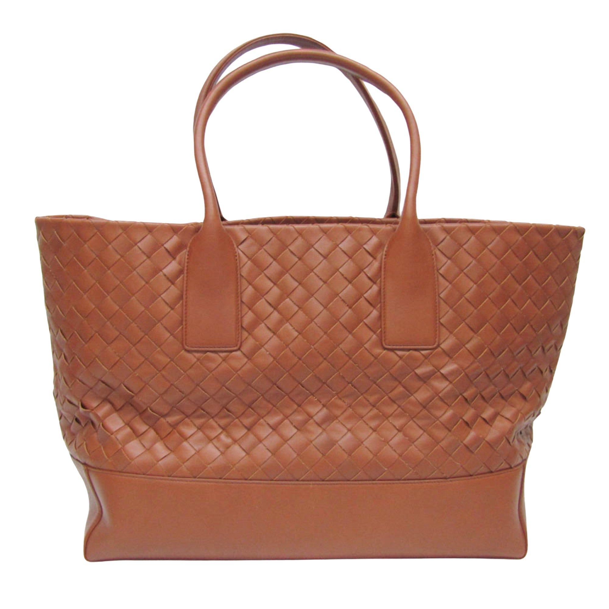 Bottega Veneta Intrecciato Brown Leather Tote Bag (Pre-Owned)
