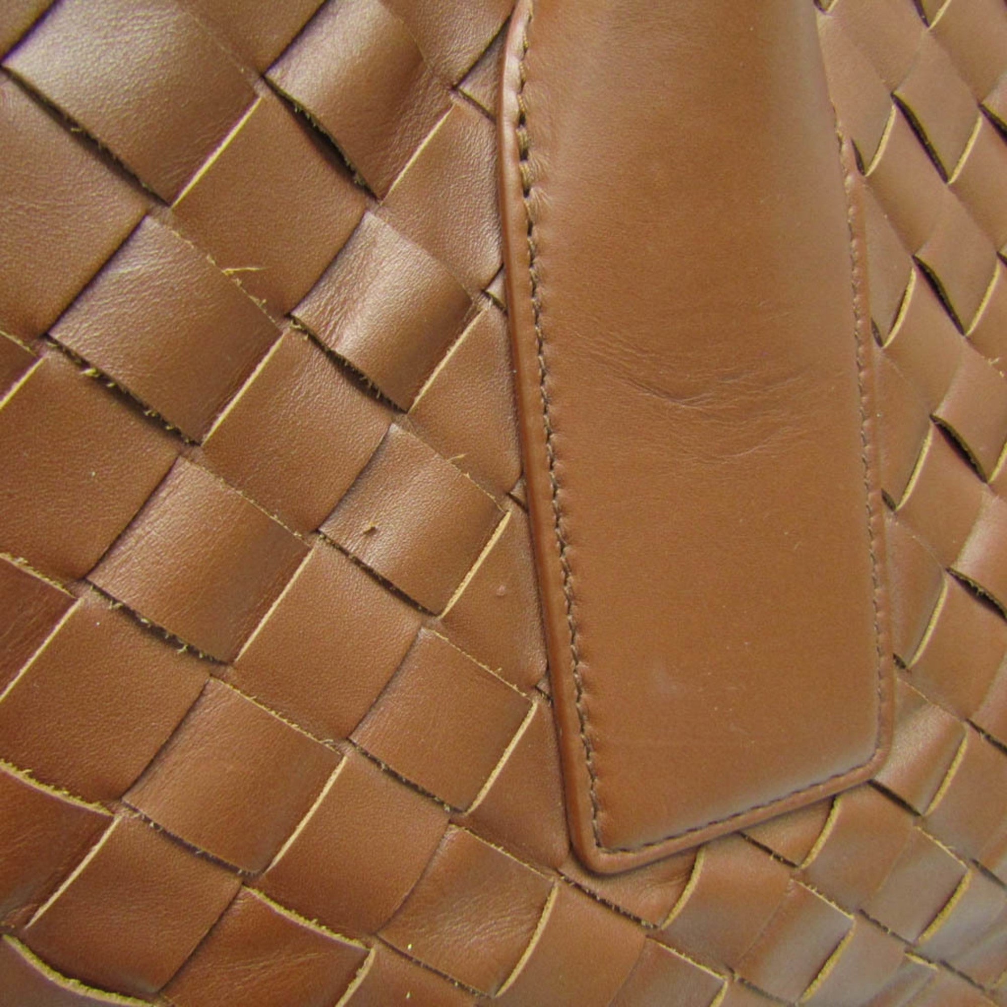 Bottega Veneta Intrecciato Brown Leather Tote Bag (Pre-Owned)