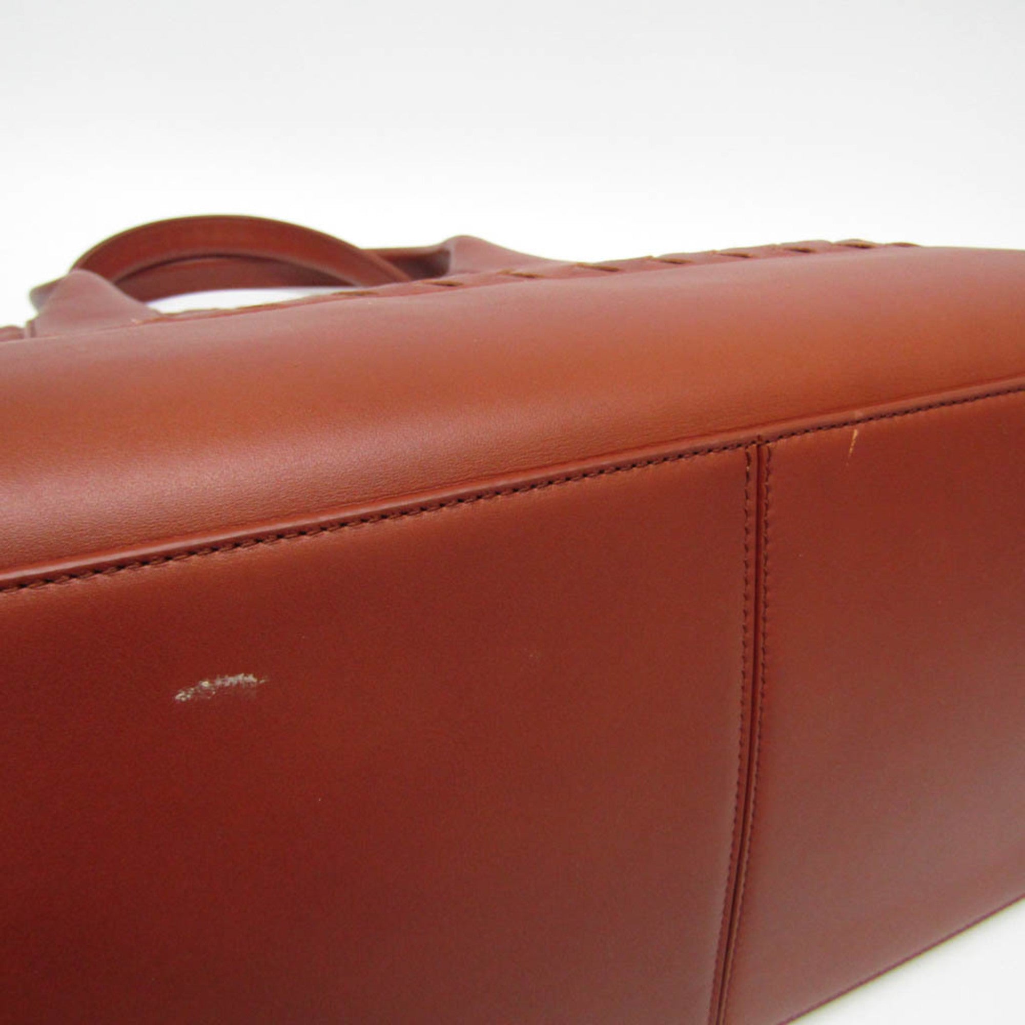 Bottega Veneta Intrecciato Brown Leather Tote Bag (Pre-Owned)