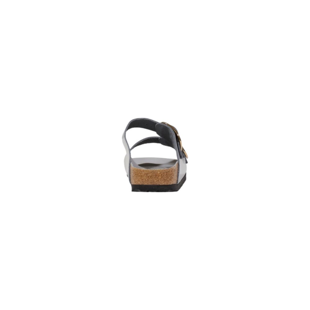 Birkenstock Gray Leather Women's Slippers