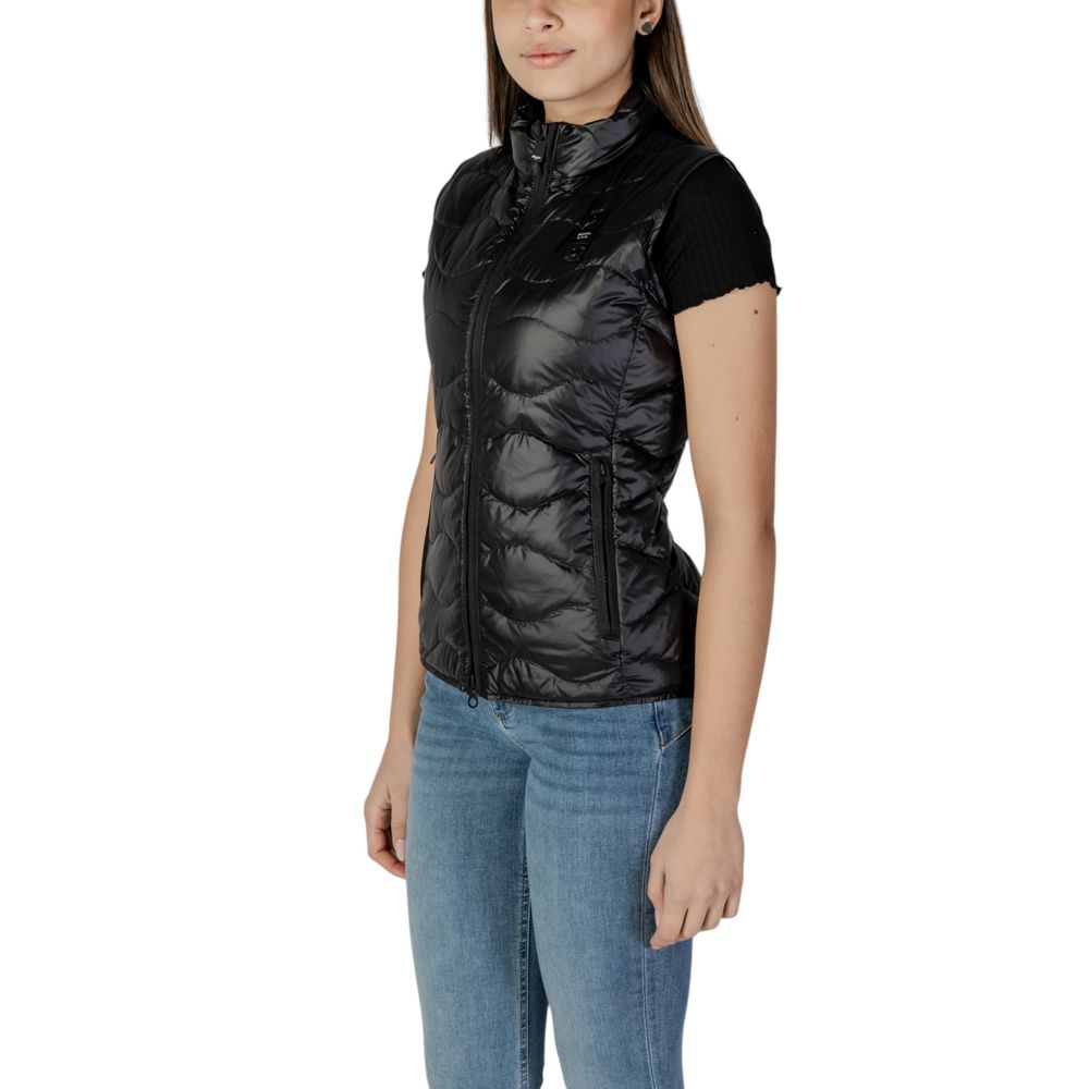 Blauer Black Polyamide Sleeveless Women's Jacket