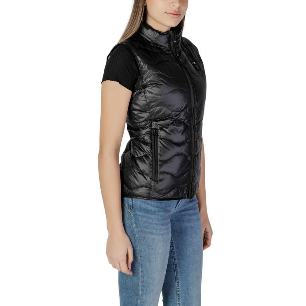 Blauer Black Polyamide Sleeveless Women's Jacket